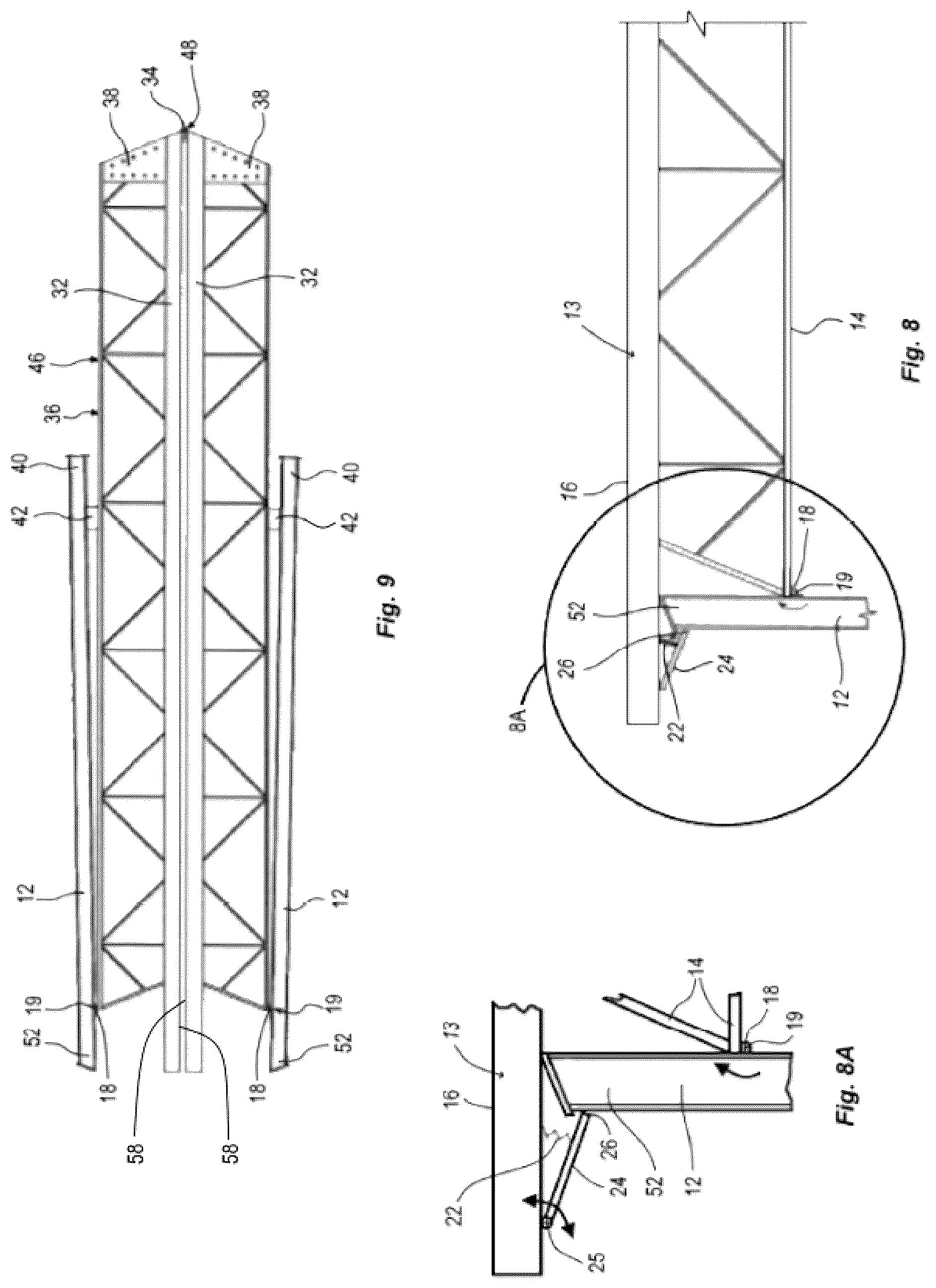 Patent US12098537 Figure 8 – Modular clearspan building, and modular building sections and construction methods therefor