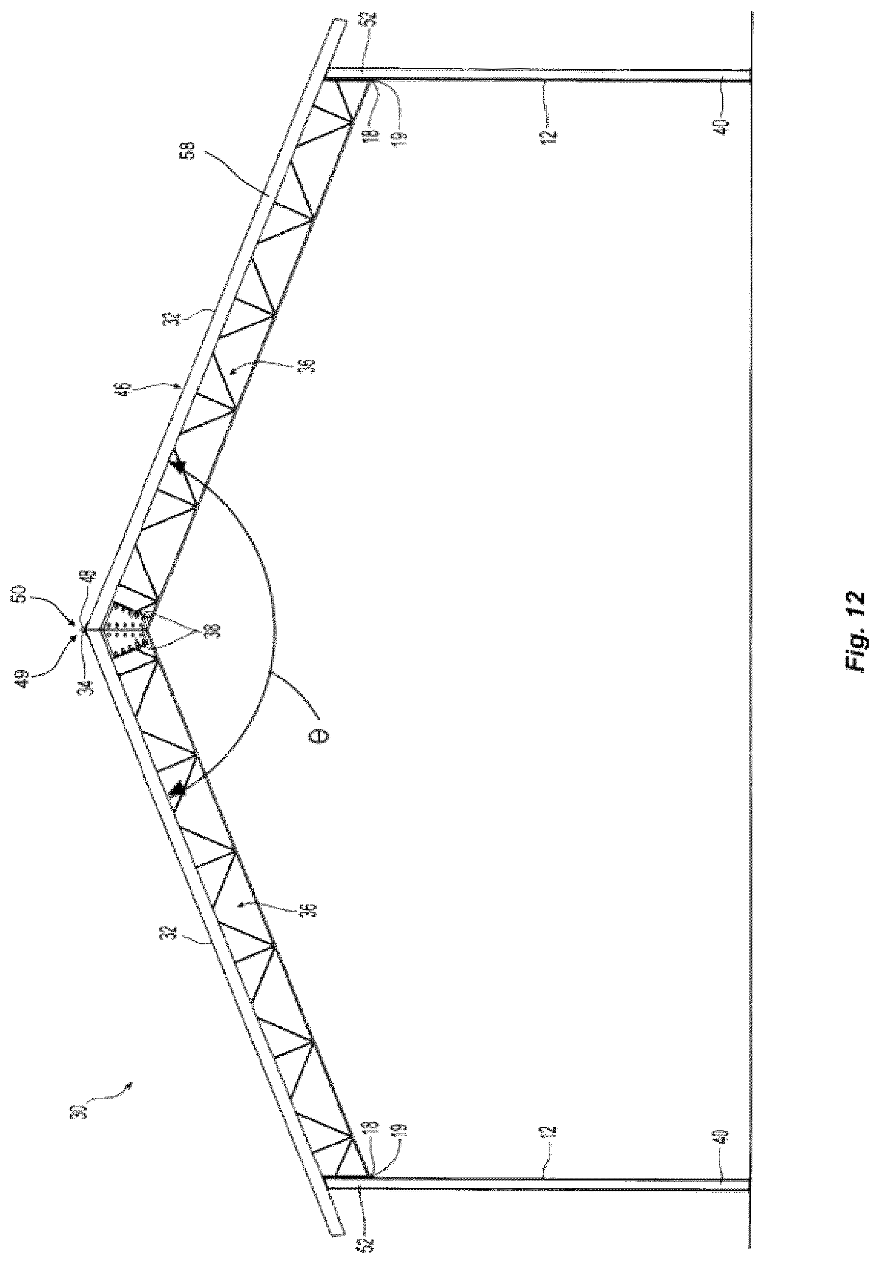 Patent US12098537 Figure 11 – Modular clearspan building, and modular building sections and construction methods therefor