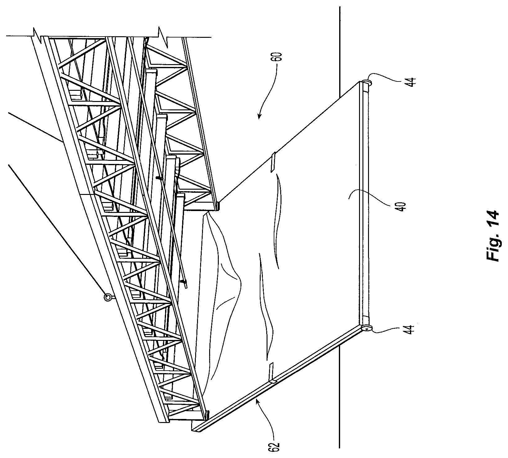 Patent US12098537 Figure 13 – Modular clearspan building, and modular building sections and construction methods therefor