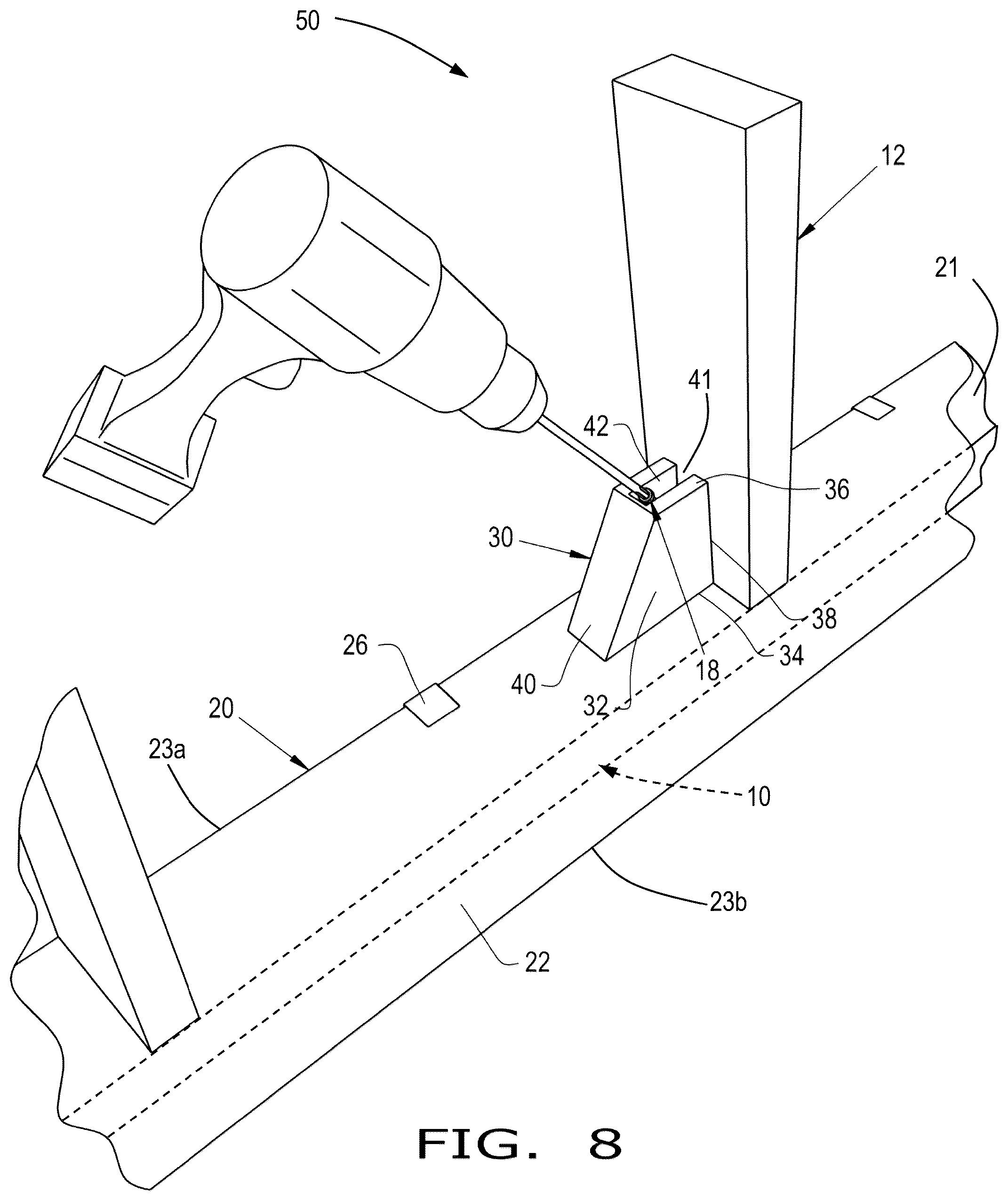 Patent US12098544 Figure 4 – Devices, systems, and methods for assisting building frame construction