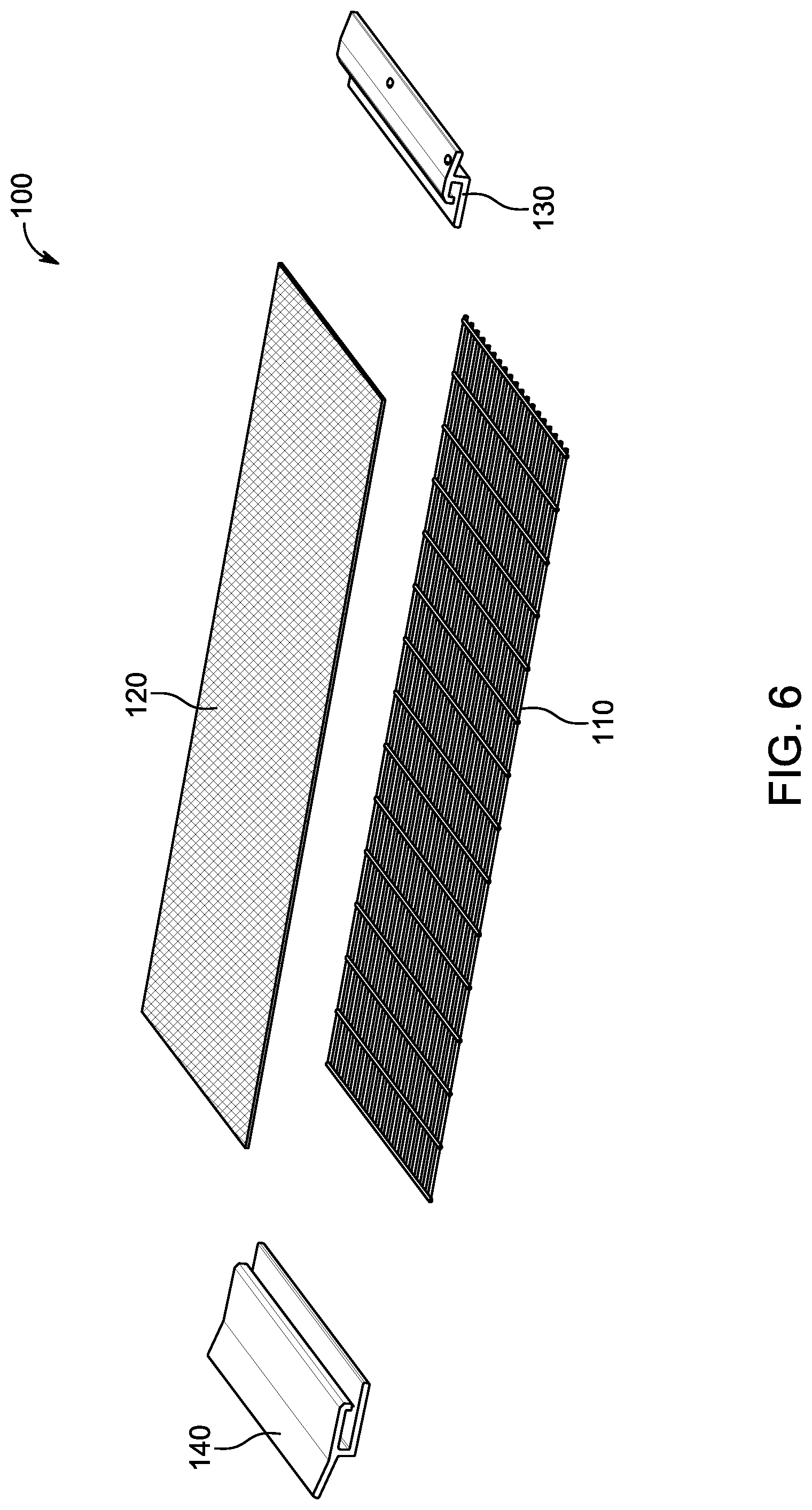 Patent US12098551 Figure 6 – Modular assemblies for gutter guard systems with customizable main bodies