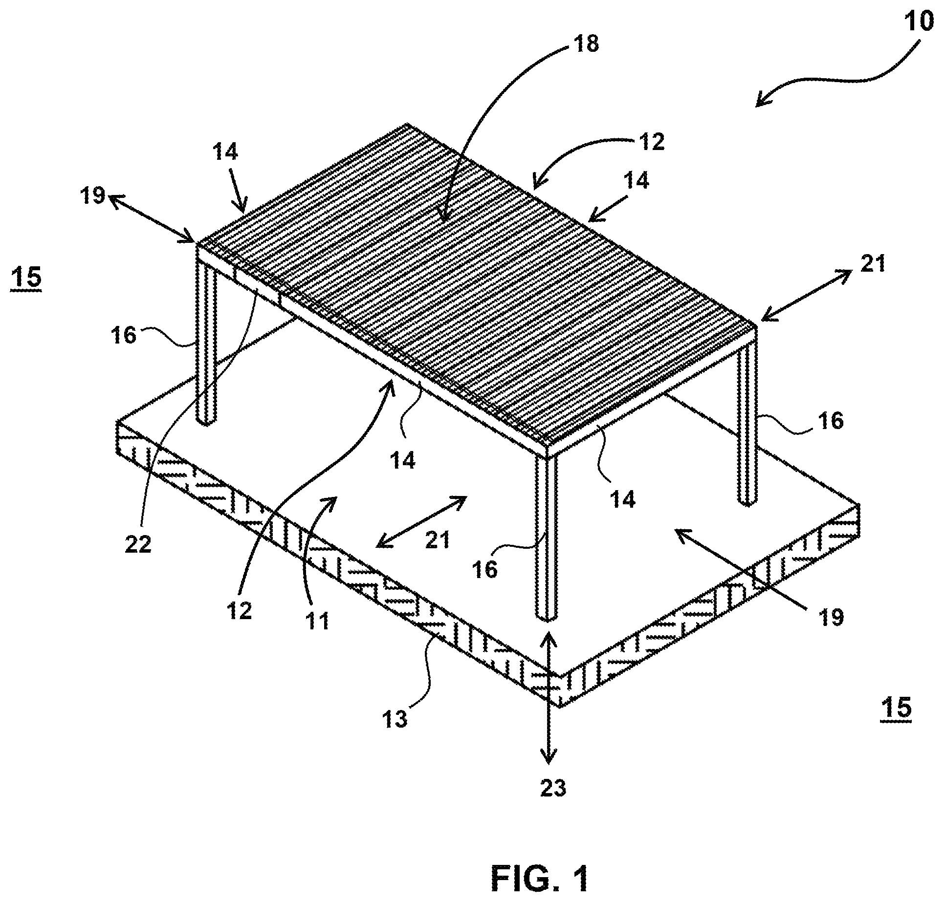 Patent US12098553 Figure 1 – Panel coupling and rotation system