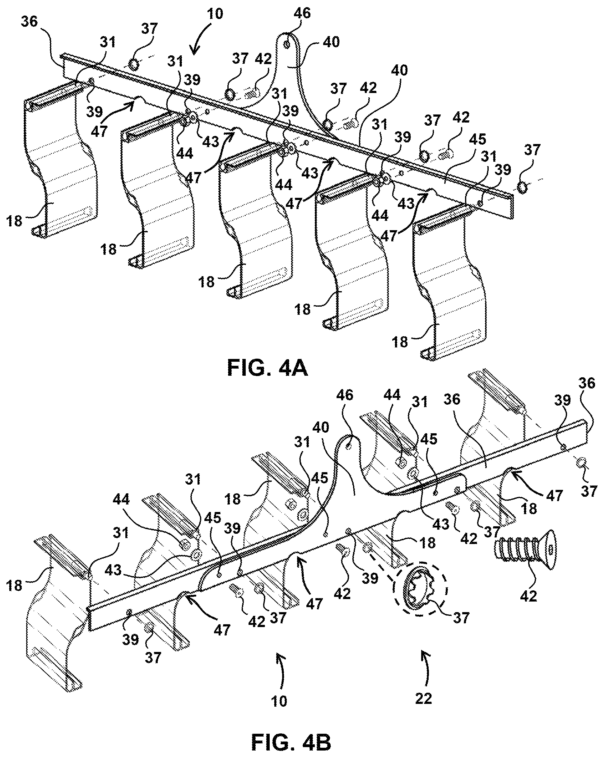 Patent US12098553 Figure 4 – Panel coupling and rotation system