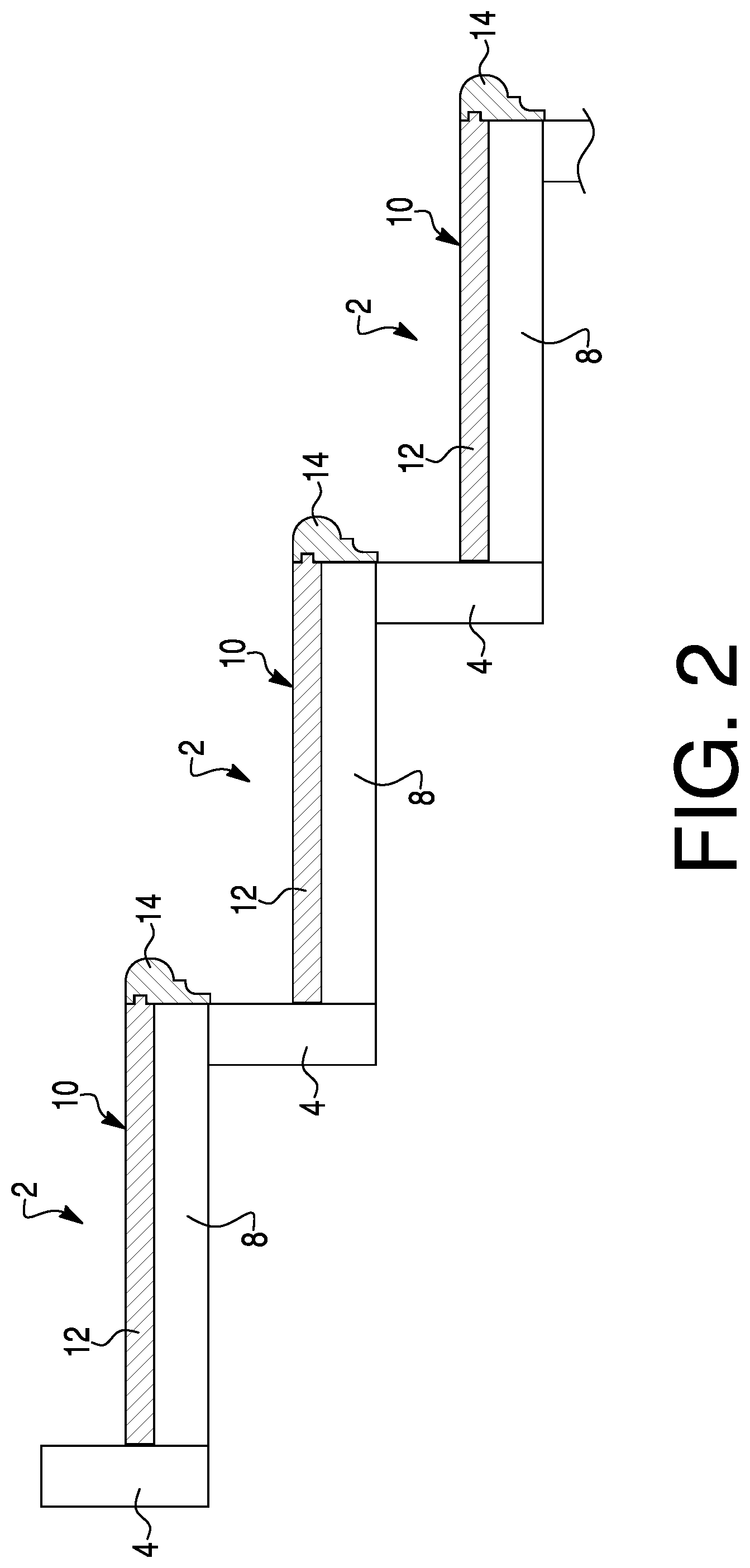 Patent US12098554 Figure 2 – Returned stair tread having moisture compensating joint and method for making the same