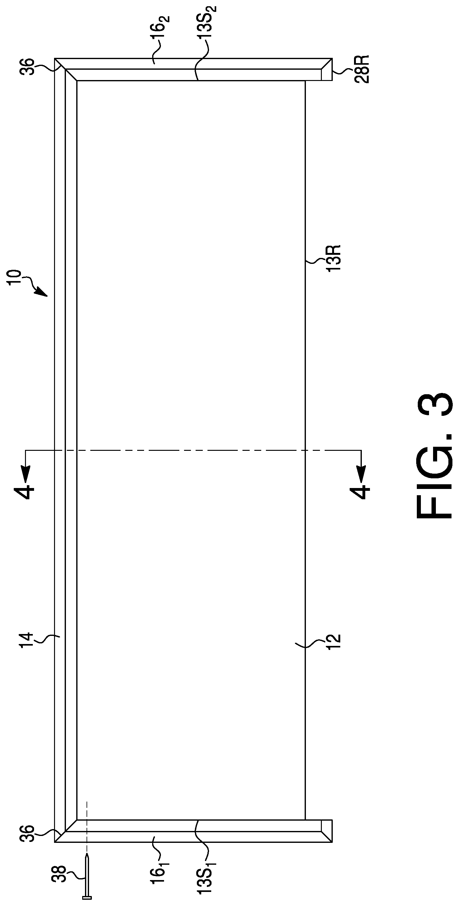 Patent US12098554 Figure 3 – Returned stair tread having moisture compensating joint and method for making the same