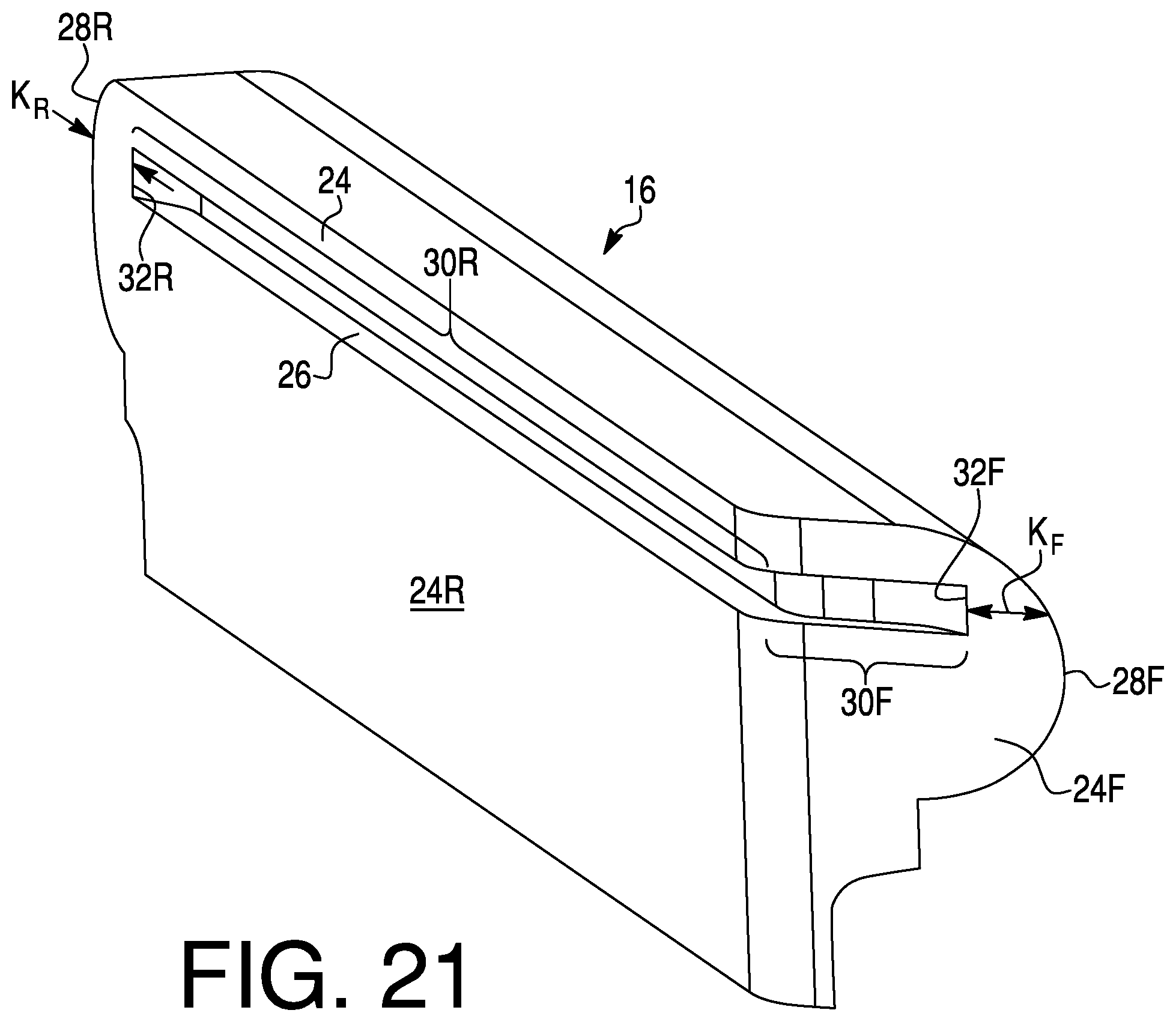 Patent US12098554 Figure 12 – Returned stair tread having moisture compensating joint and method for making the same