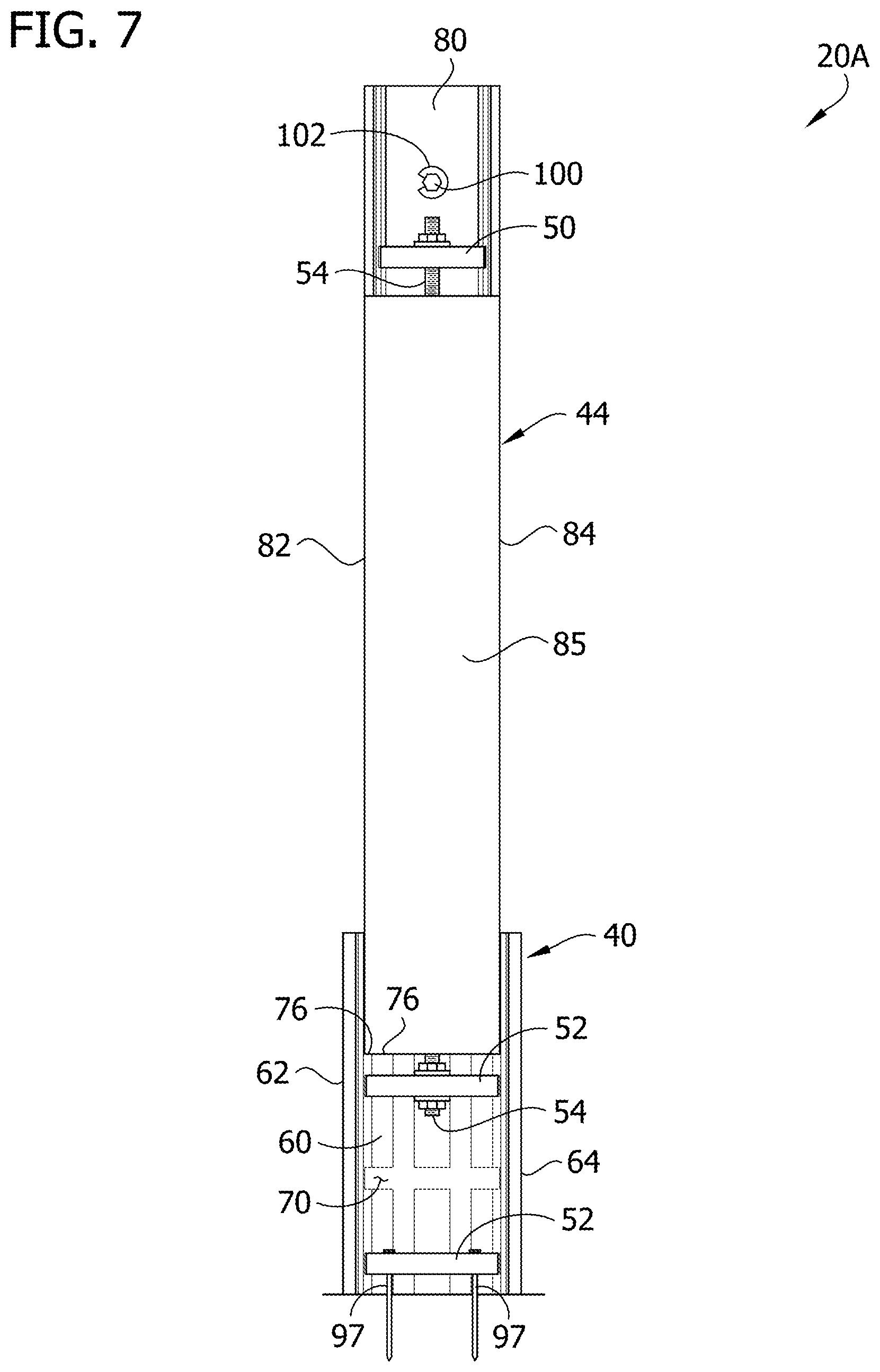 Patent US12098555 Figure 7 – Hand rail system and associated components and methods