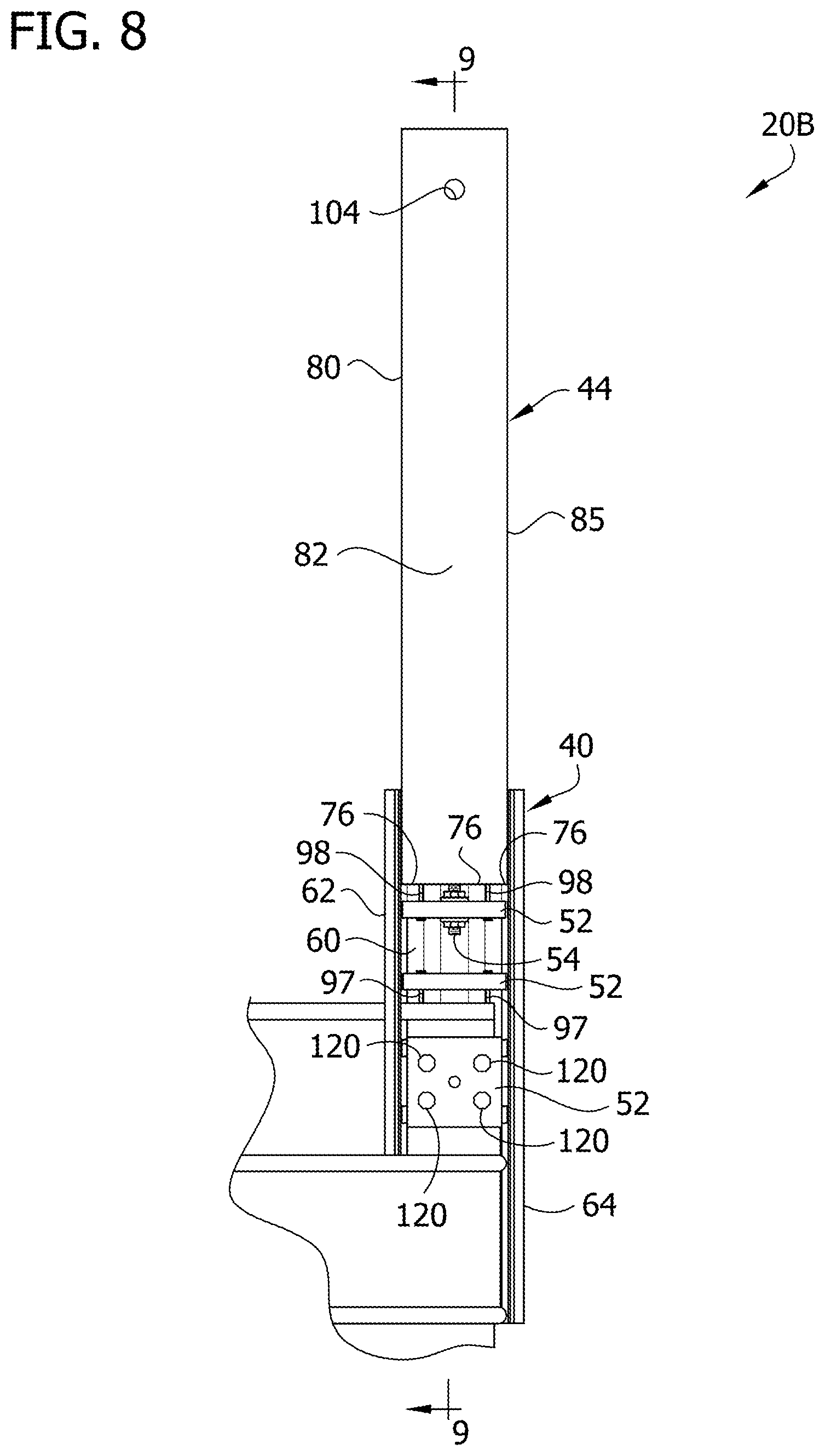 Patent US12098555 Figure 8 – Hand rail system and associated components and methods