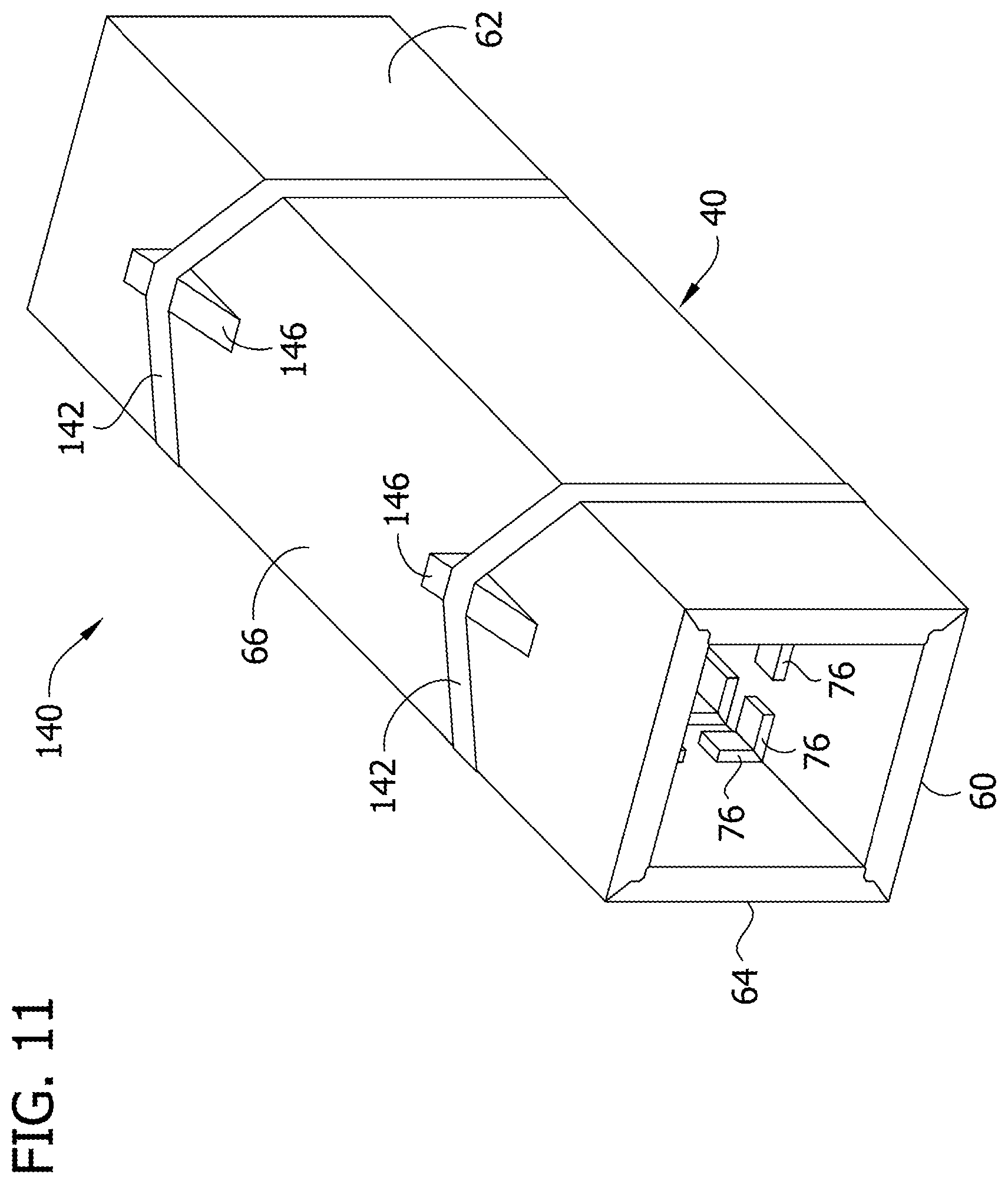 Patent US12098555 Figure 11 – Hand rail system and associated components and methods