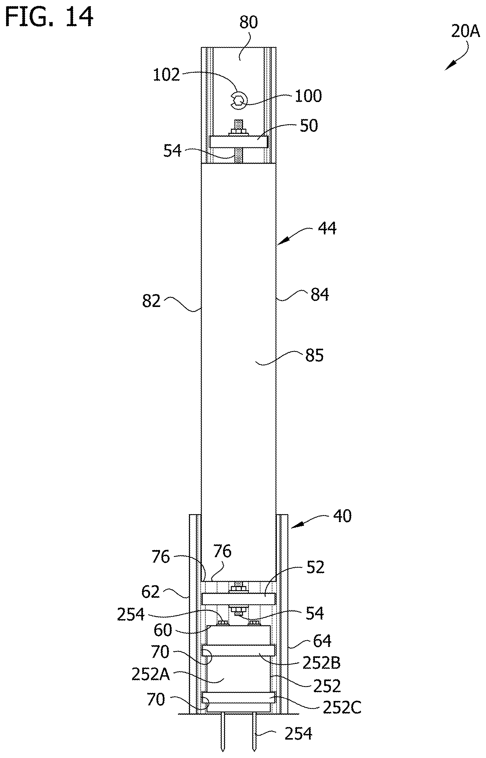 Patent US12098555 Figure 14 – Hand rail system and associated components and methods