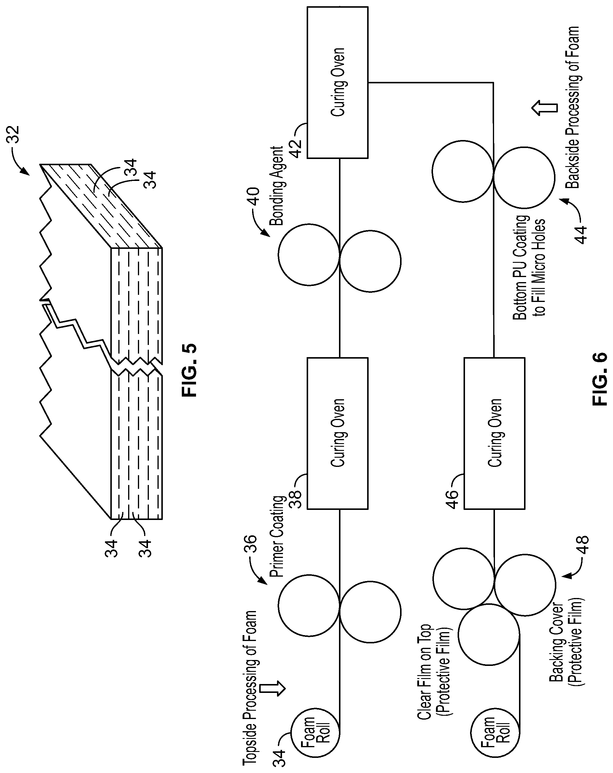 Patent US12098558 Figure 2 – Flooring panel equipped with quick-release adhesive sheet