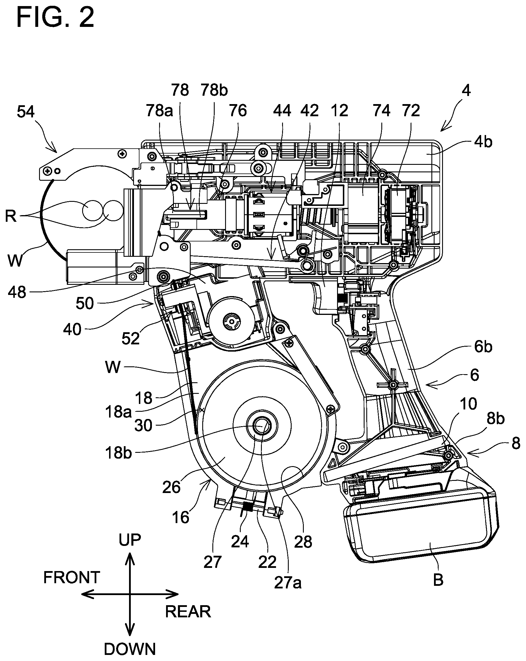 Patent US12098560 Figure 2 – Rebar tying tool