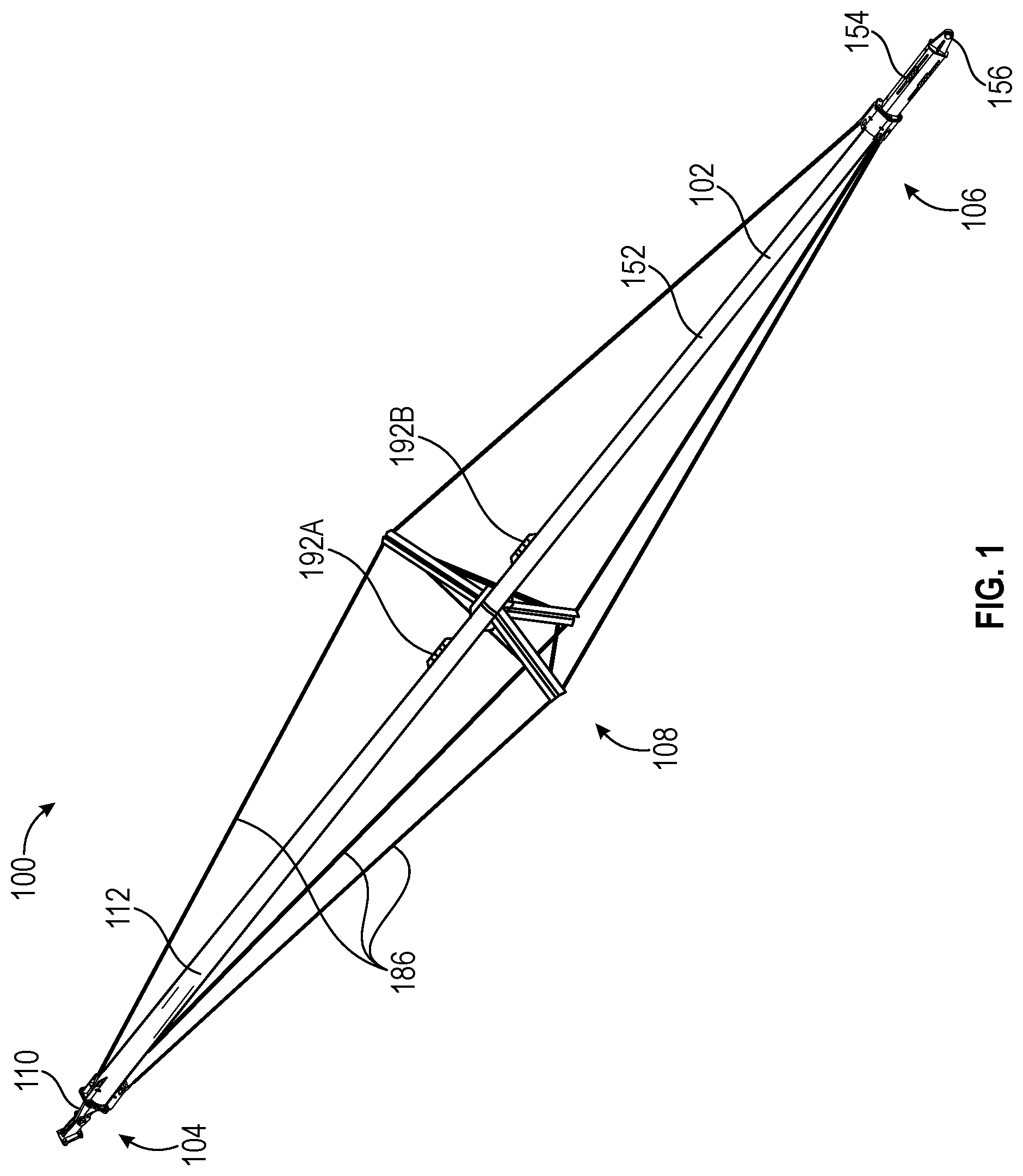 Patent US12098561 Figure 1 – Temporary brace system for a structure