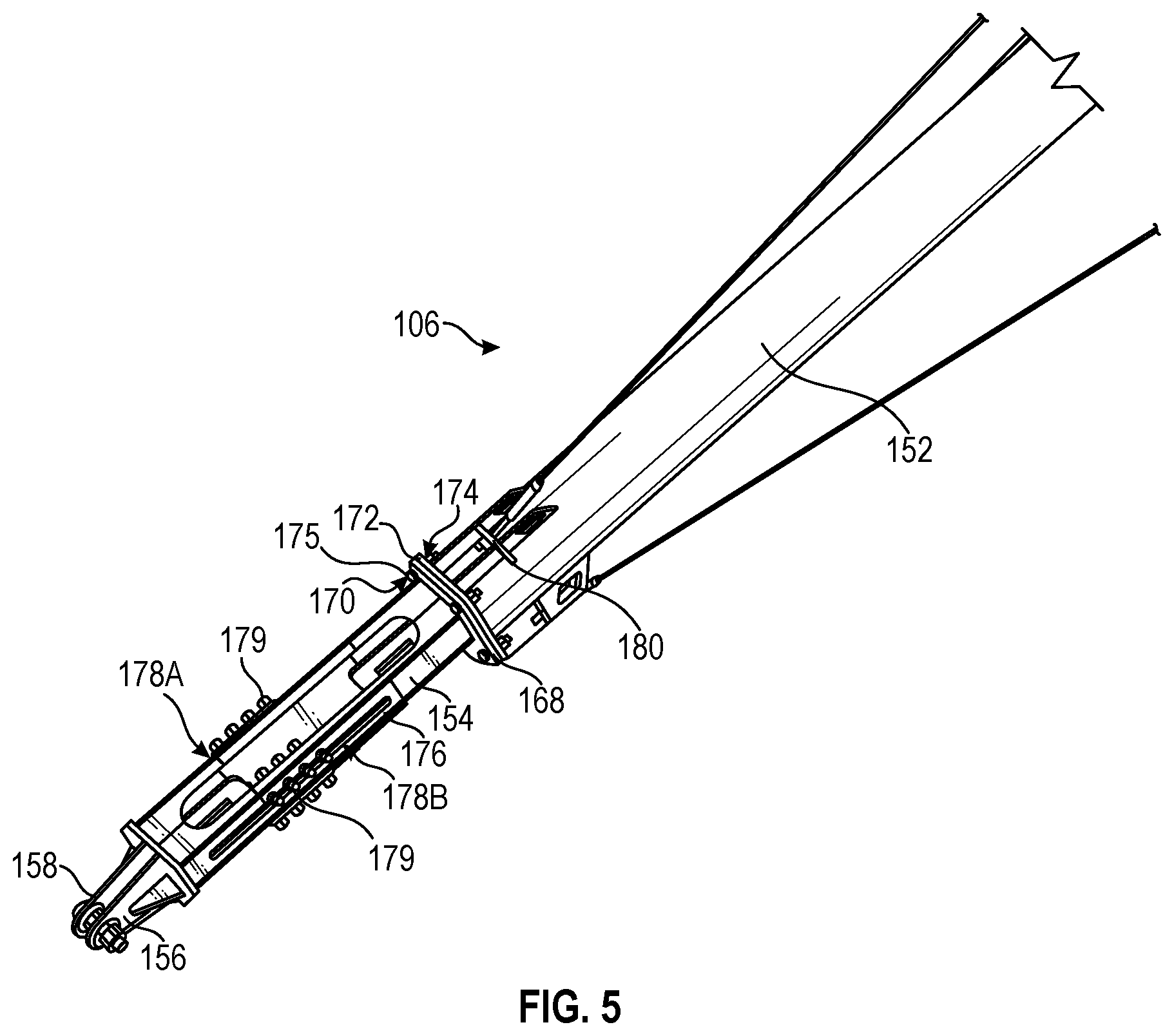 Patent US12098561 Figure 5 – Temporary brace system for a structure