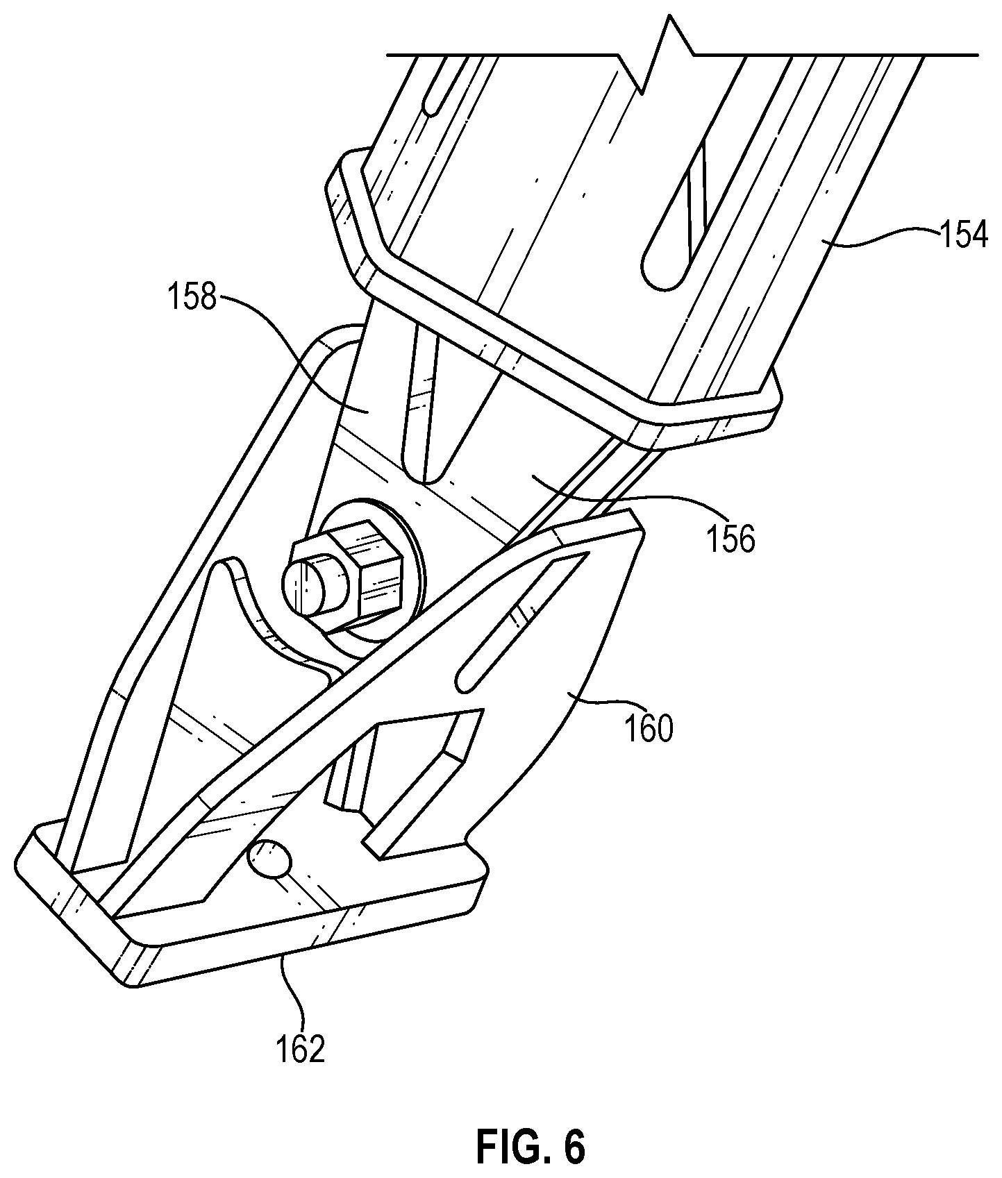 Patent US12098561 Figure 6 – Temporary brace system for a structure