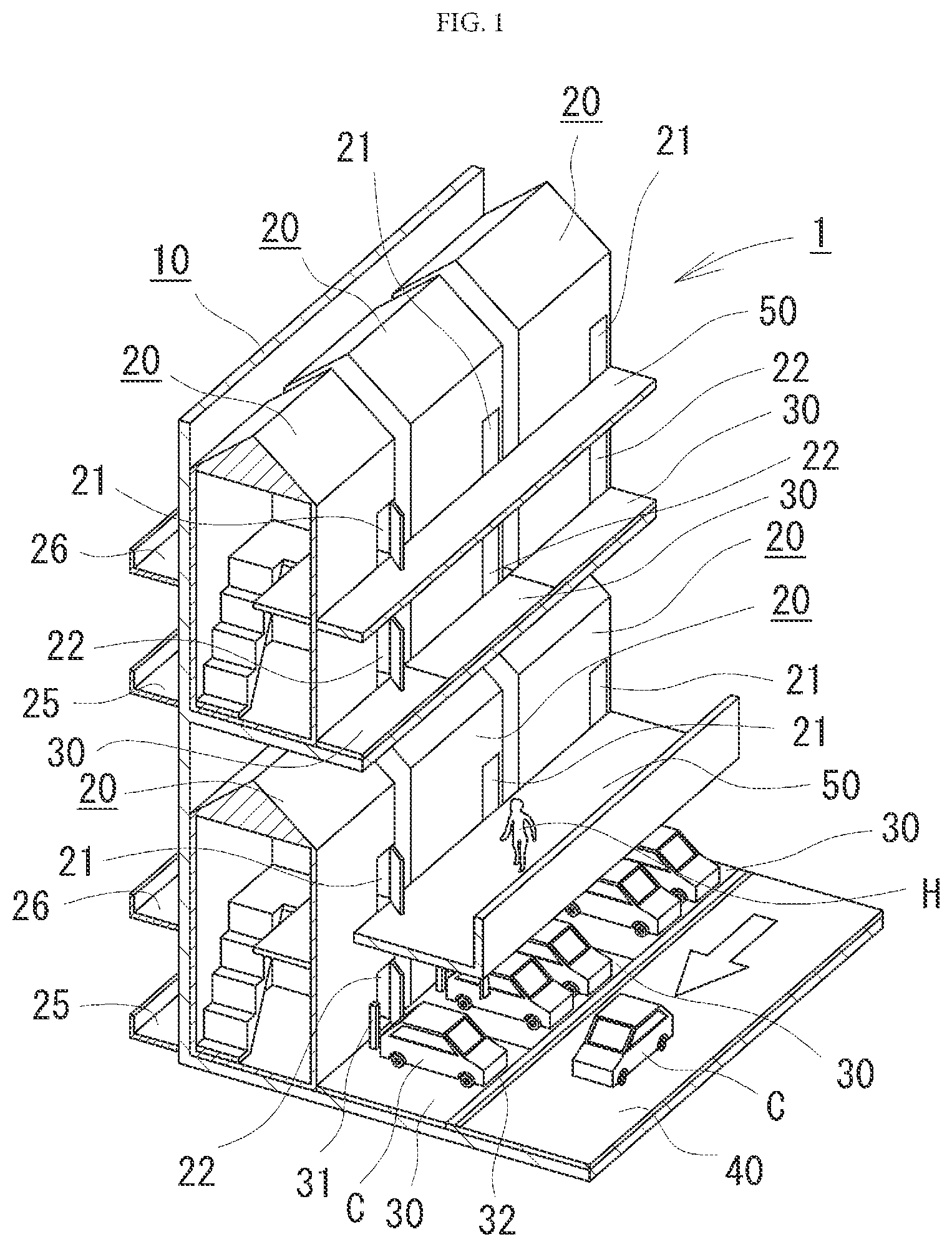 Patent US12098562 Figure 1 – Building and complex building