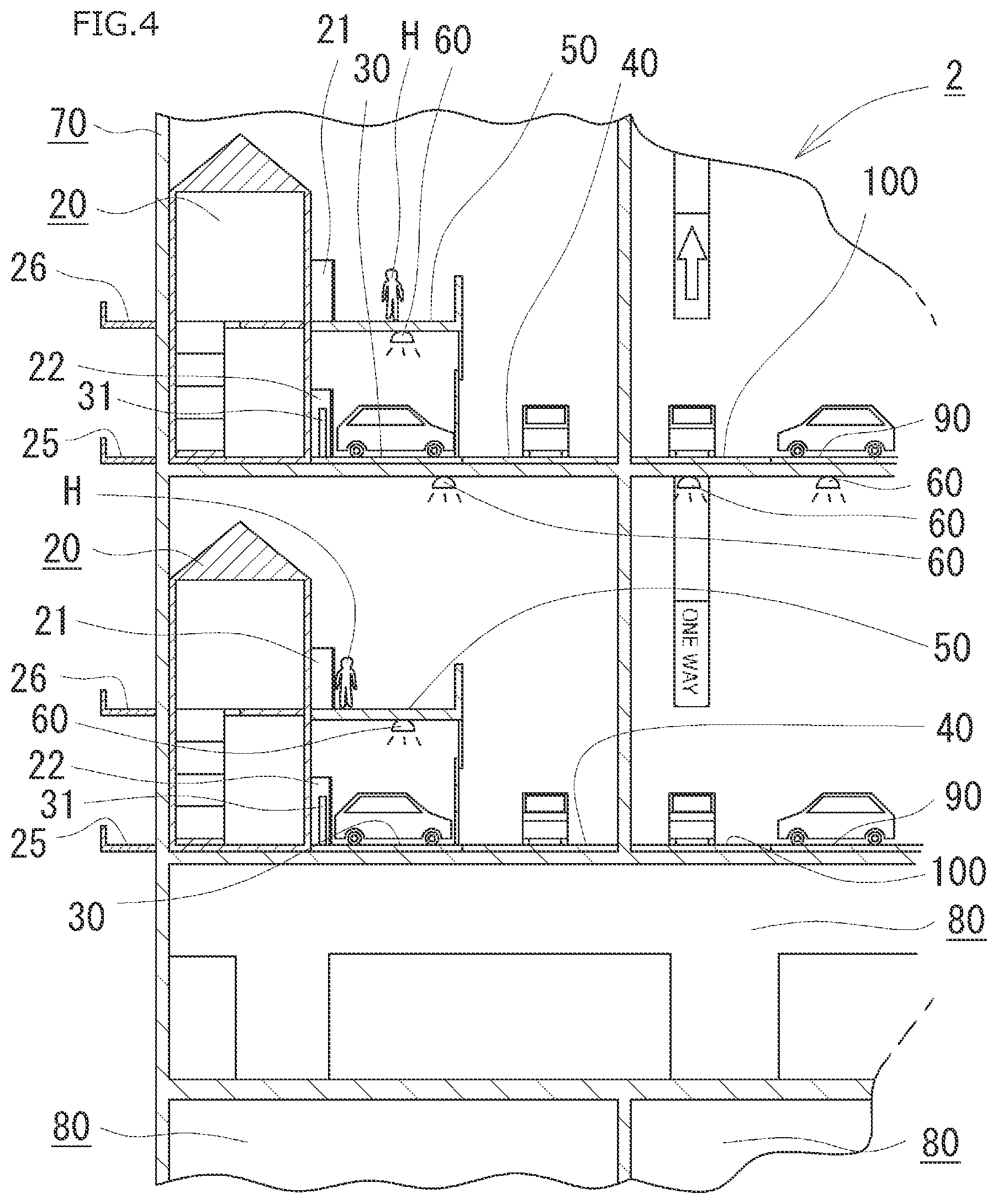 Patent US12098562 Figure 4 – Building and complex building