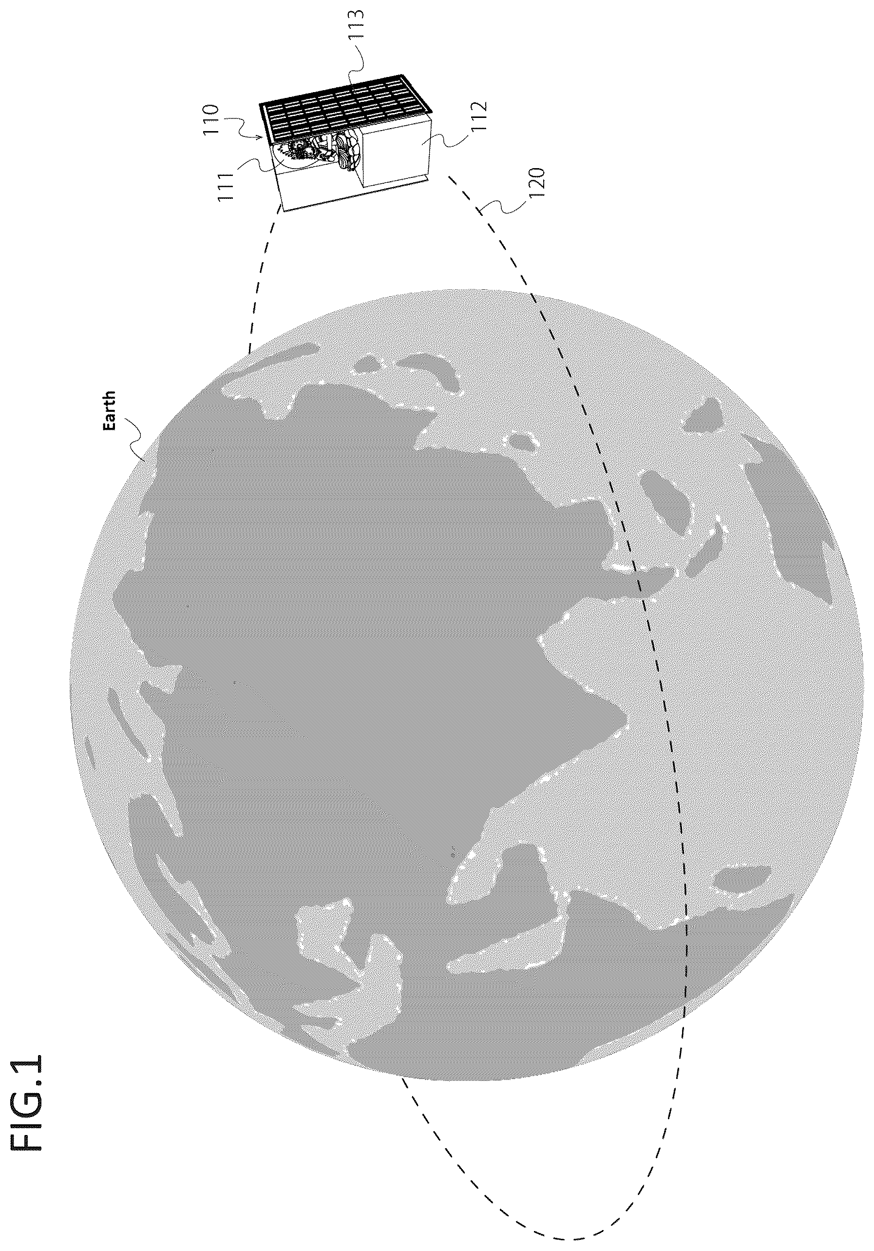 Patent US12098563 Figure 1 – Computer system providing service to multiple users using satellites in earth orbit, and method and program executed by computer system