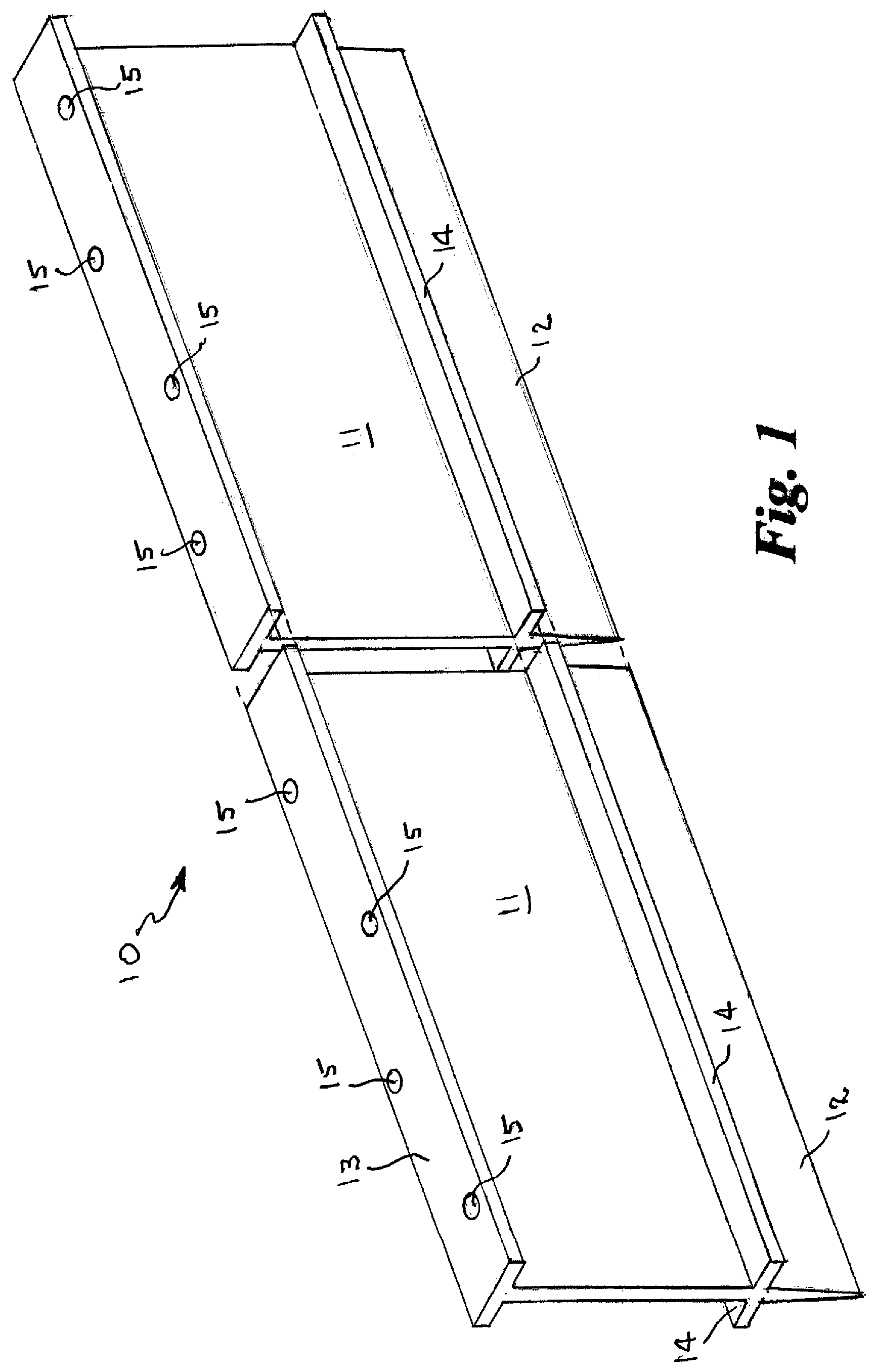 Patent US12098566 Figure 1 – Trimmer line shield for chain link fences