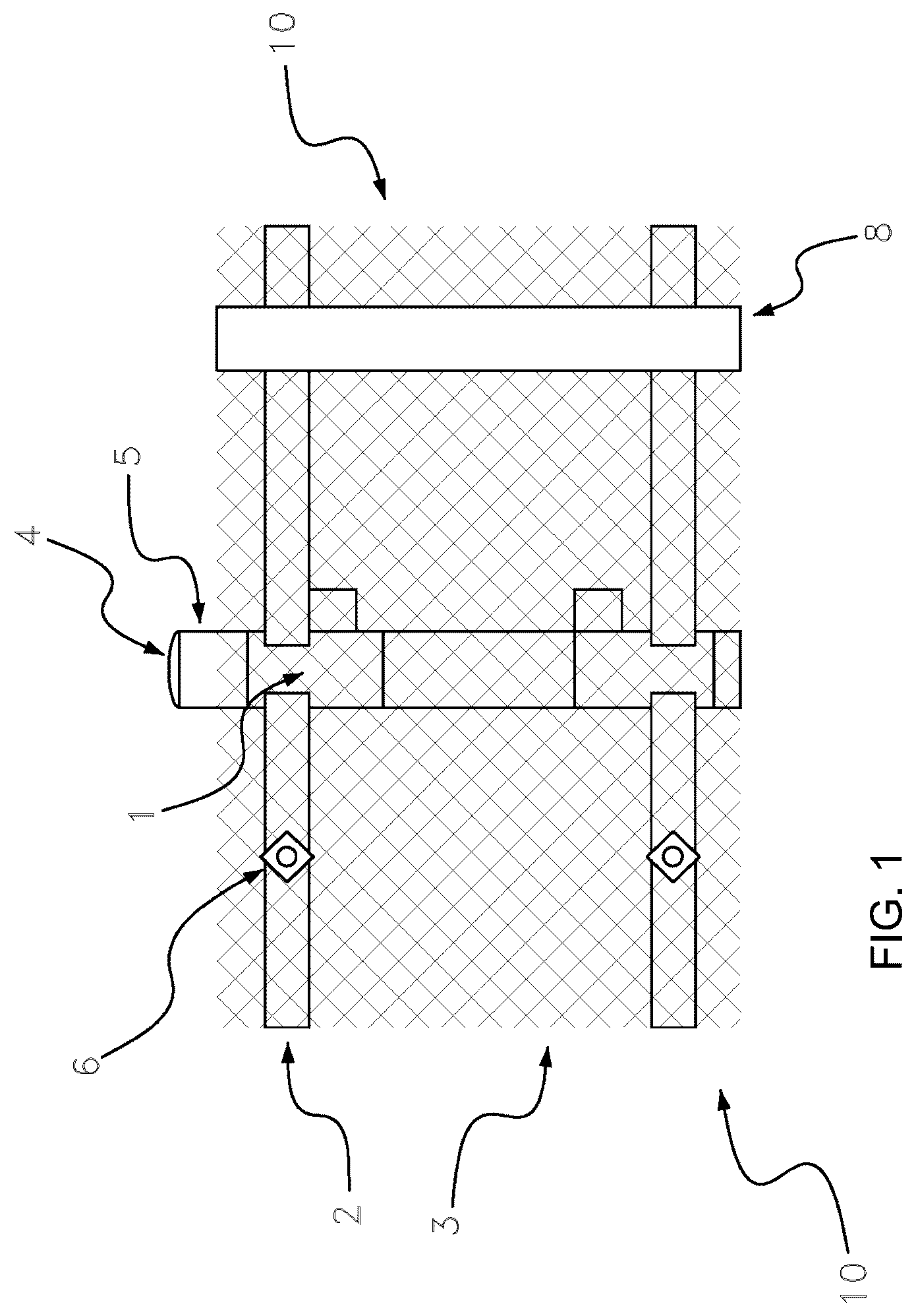 Patent US12098567 Figure 1 – Fencing bracket