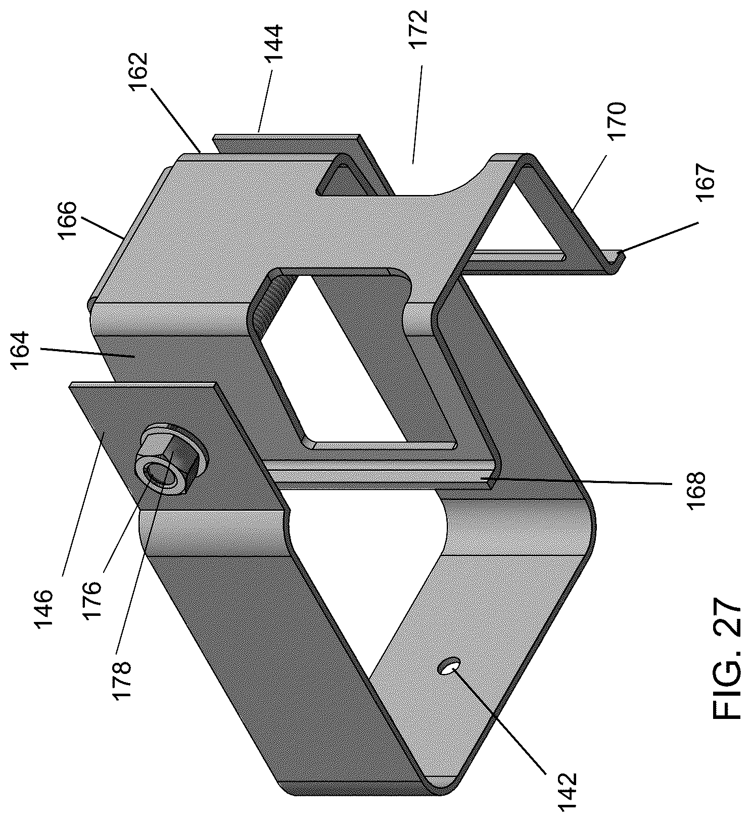 Patent US12098567 Figure 7 – Fencing bracket