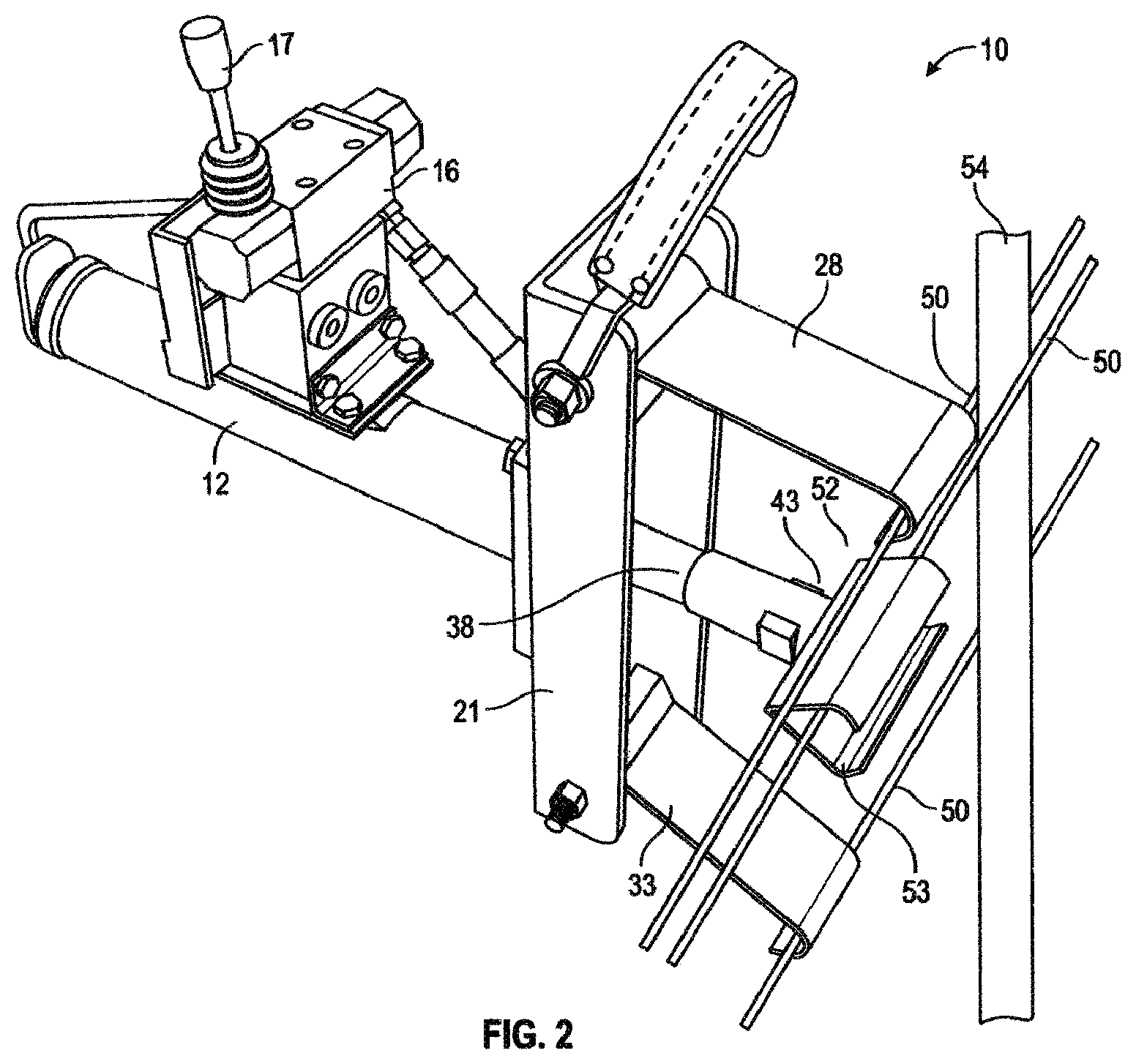 Patent US12098568 Figure 2 – Cable barrier separator apparatus