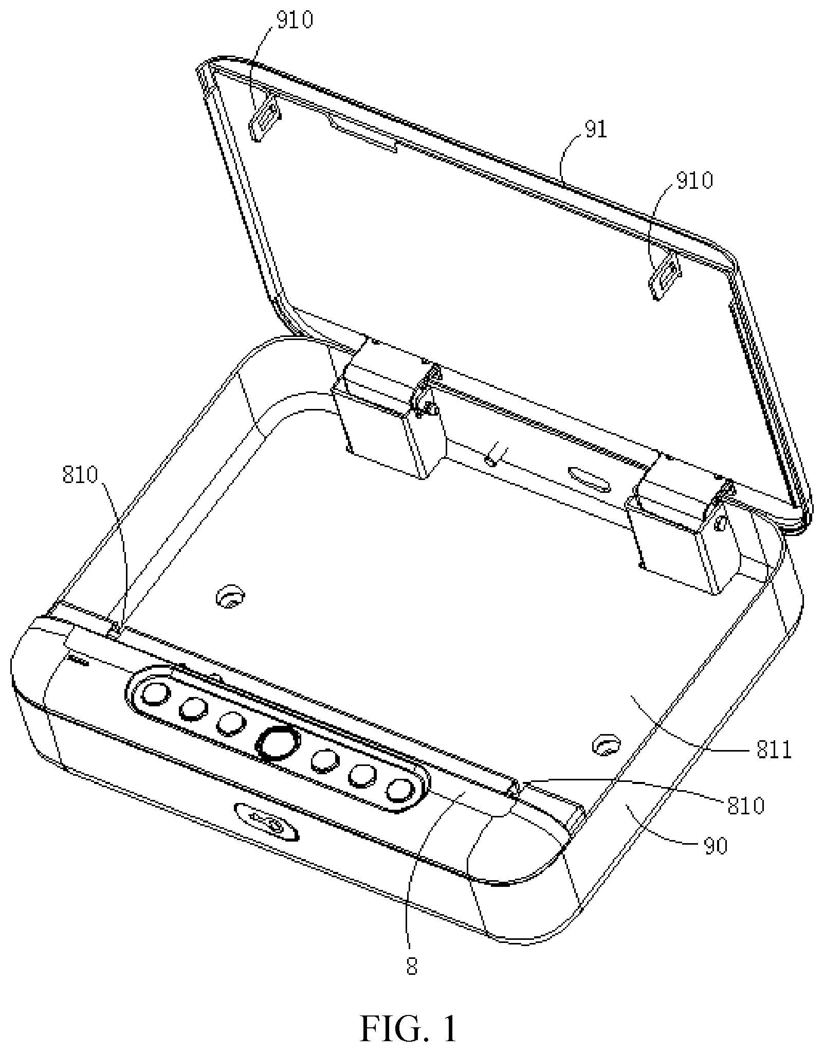 Patent US12098574 Figure 1 – Biological identification safe deposit box and locking and unlocking method thereof