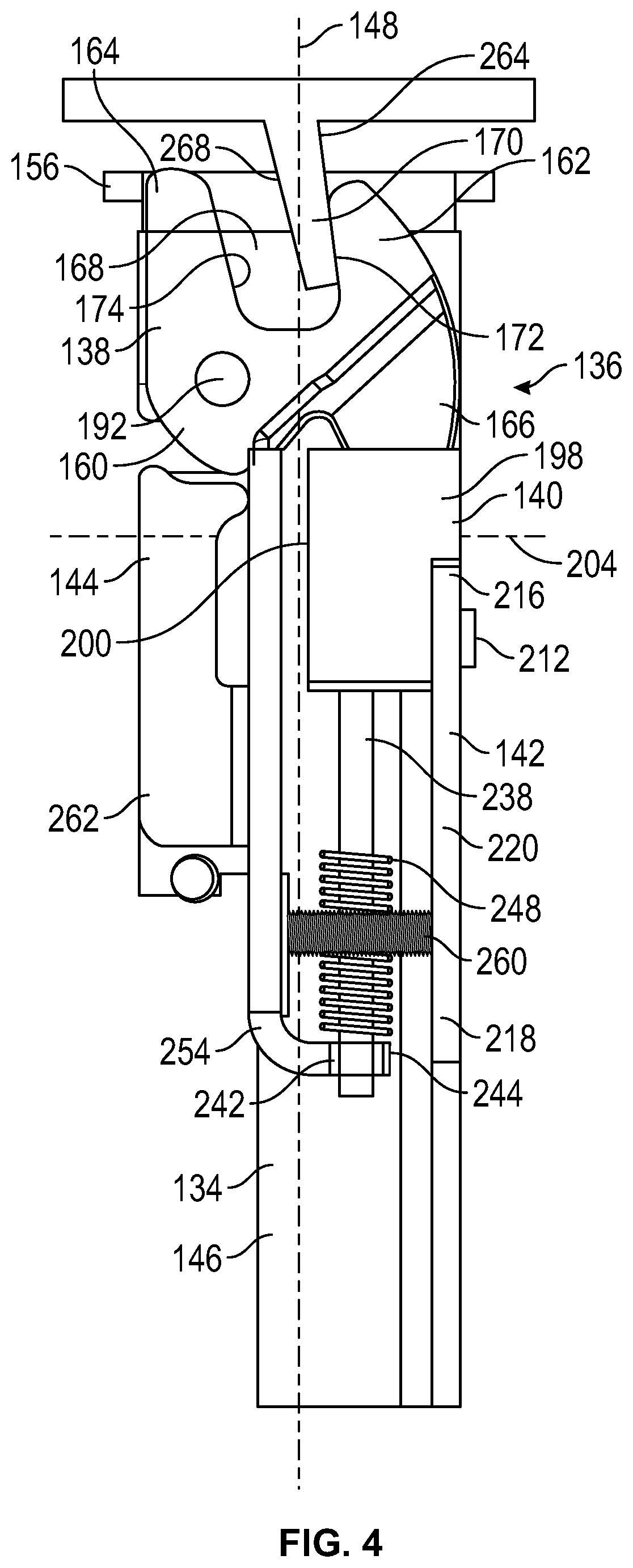 Patent US12098575 Figure 4 – Transverse concealed latch system