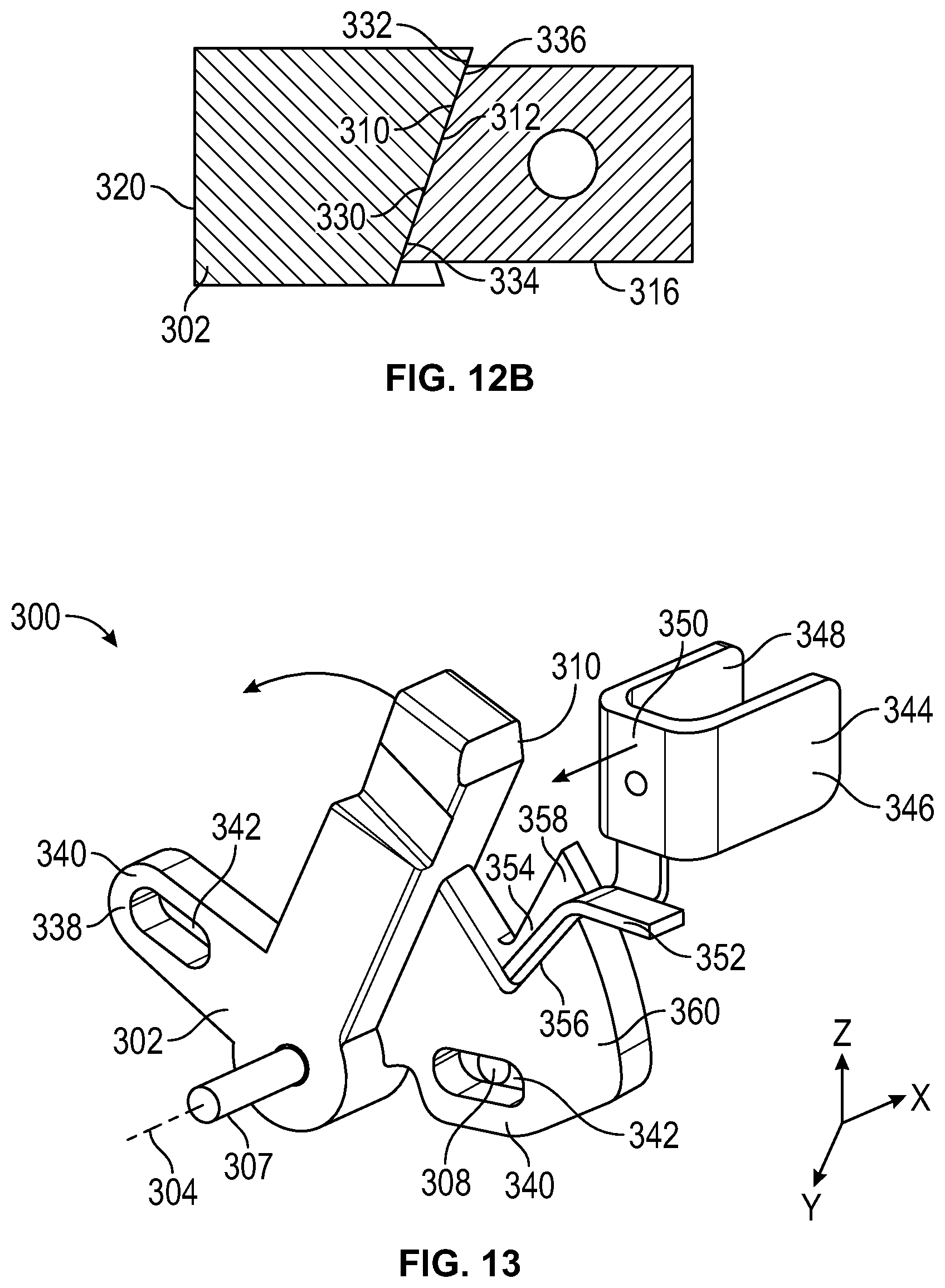 Patent US12098575 Figure 13 – Transverse concealed latch system