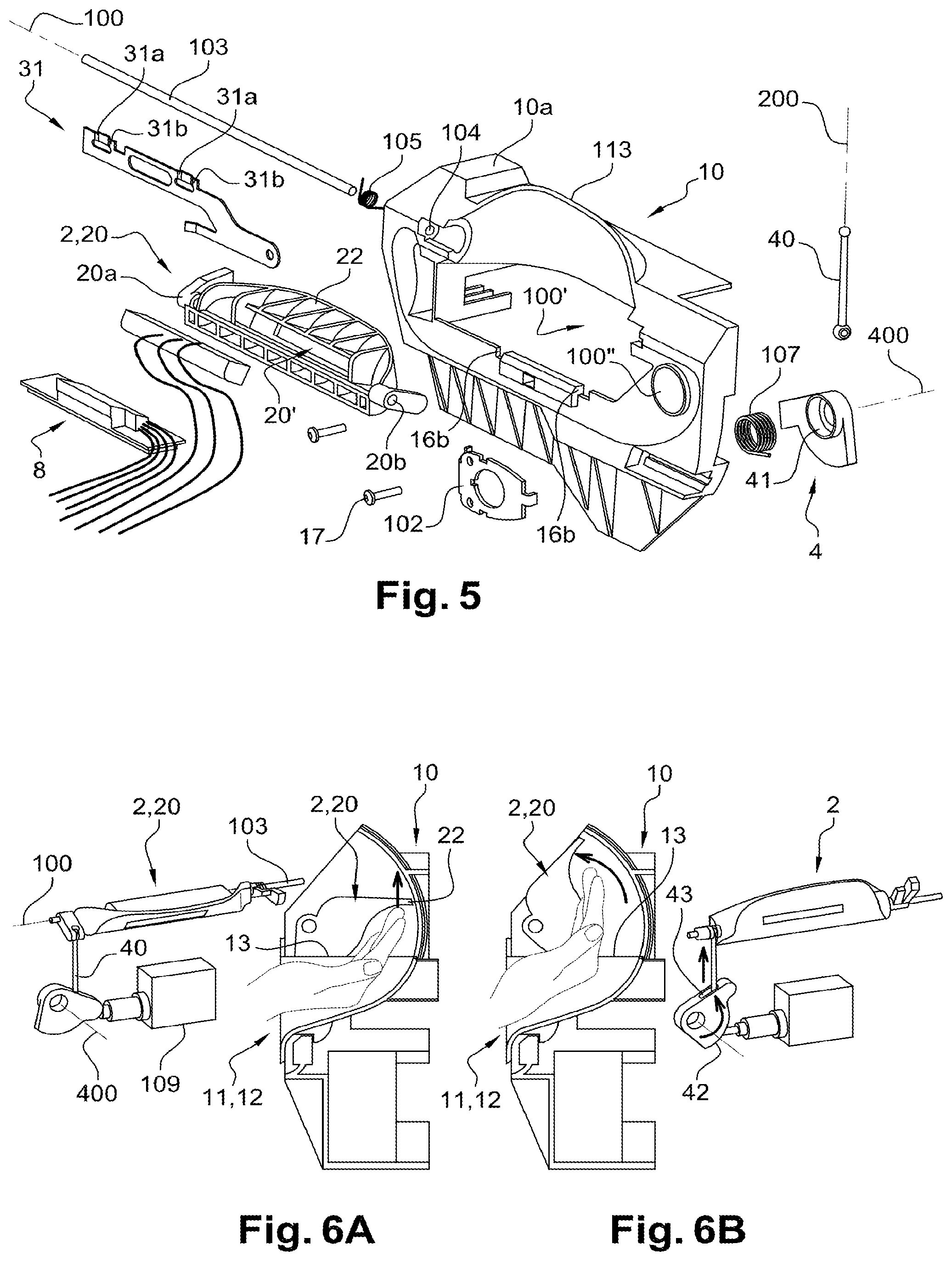 Patent US12098578 Figure 3 – Door leaf handle device, in particular for vehicle