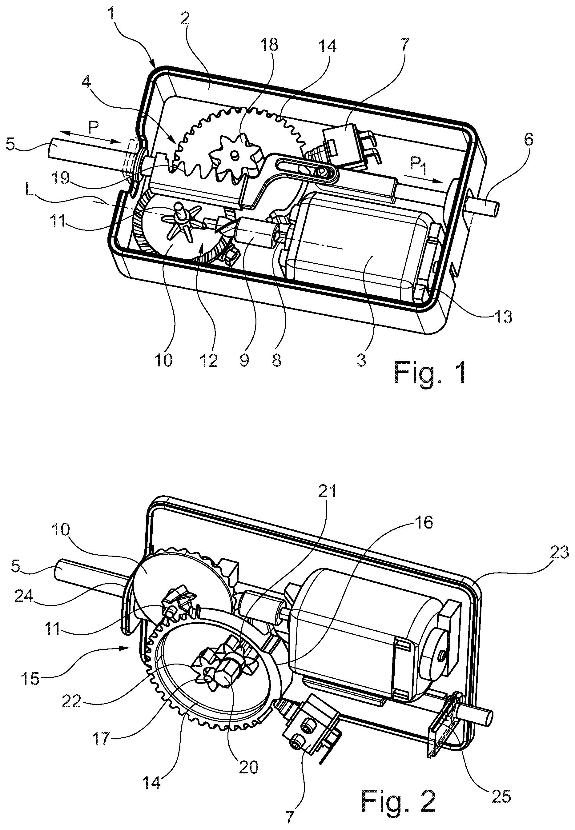 Patent US12098583 Figure 1 – Actuator for motor vehicle applications