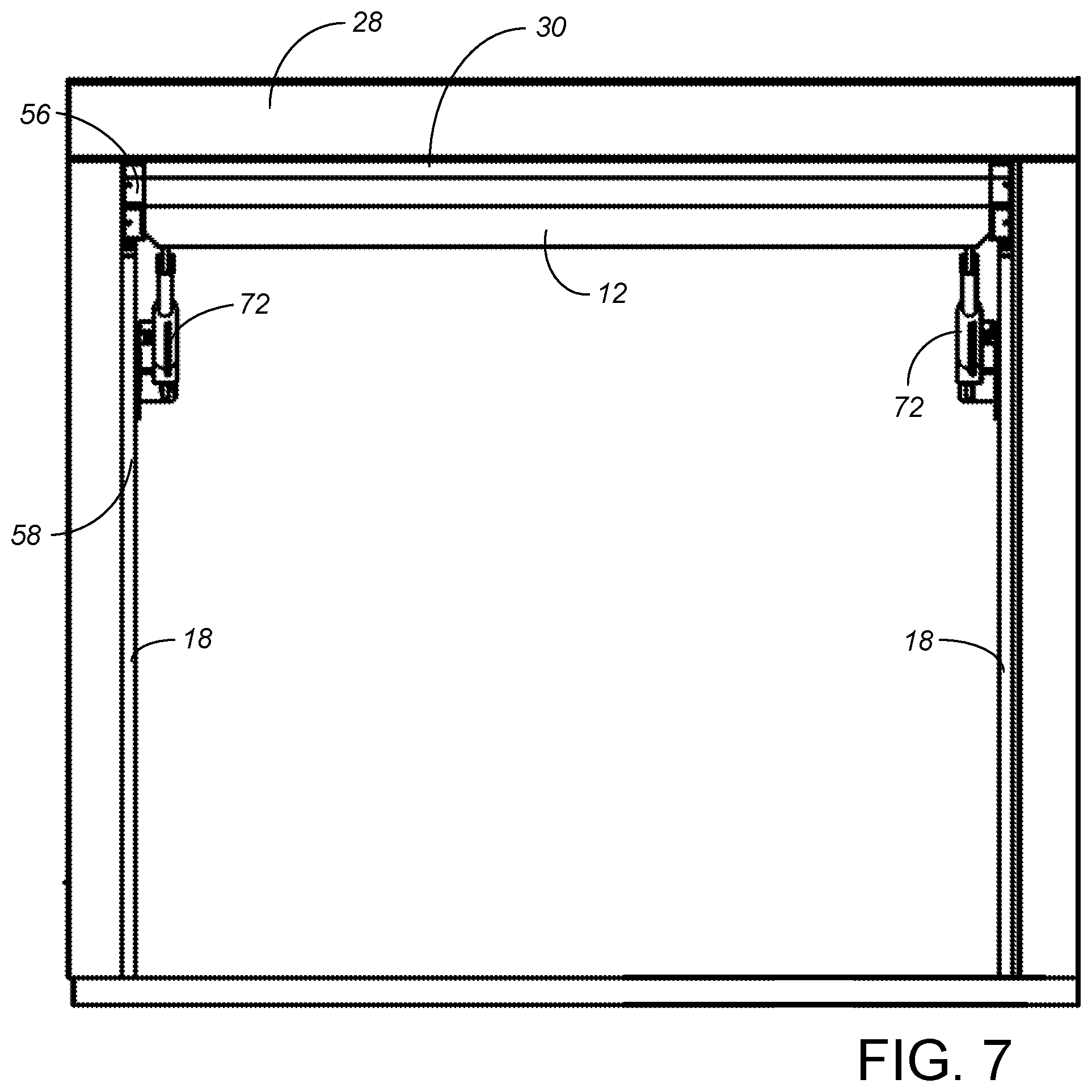 Patent US12098585 Figure 5 – Powered garage door