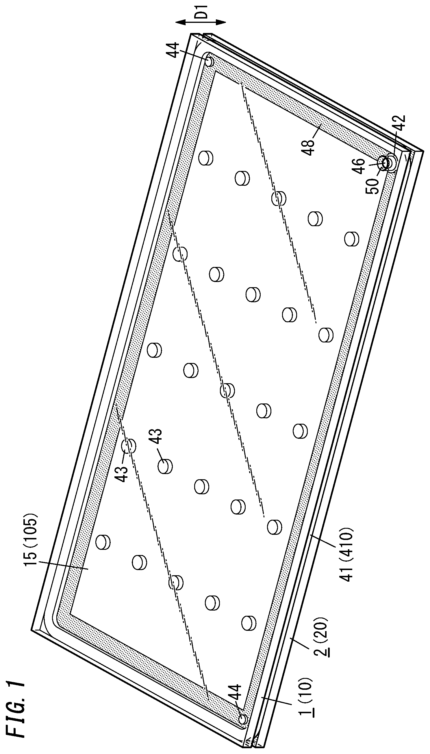 Patent US12098587 Figure 1 – Glass panel unit and glass window