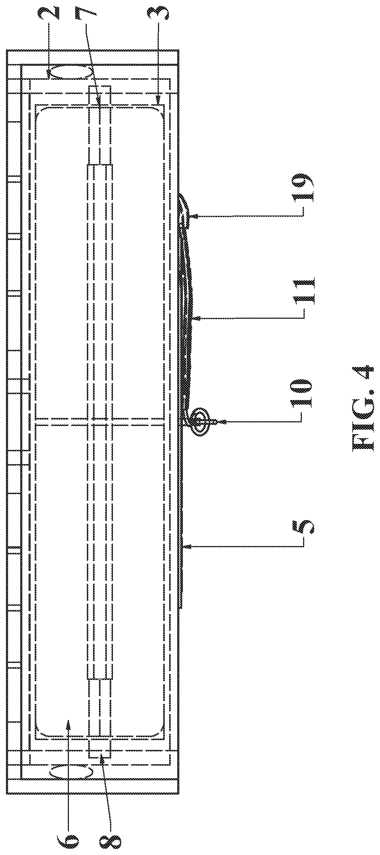 Patent US12098590 Figure 4 – Bullet-resistant entranceway curtain security device
