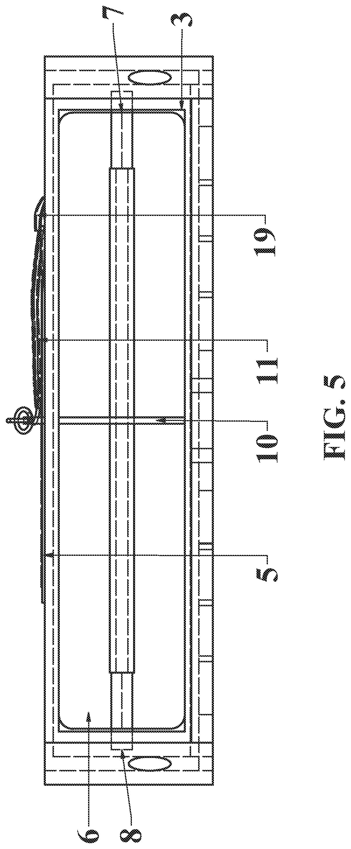 Patent US12098590 Figure 5 – Bullet-resistant entranceway curtain security device