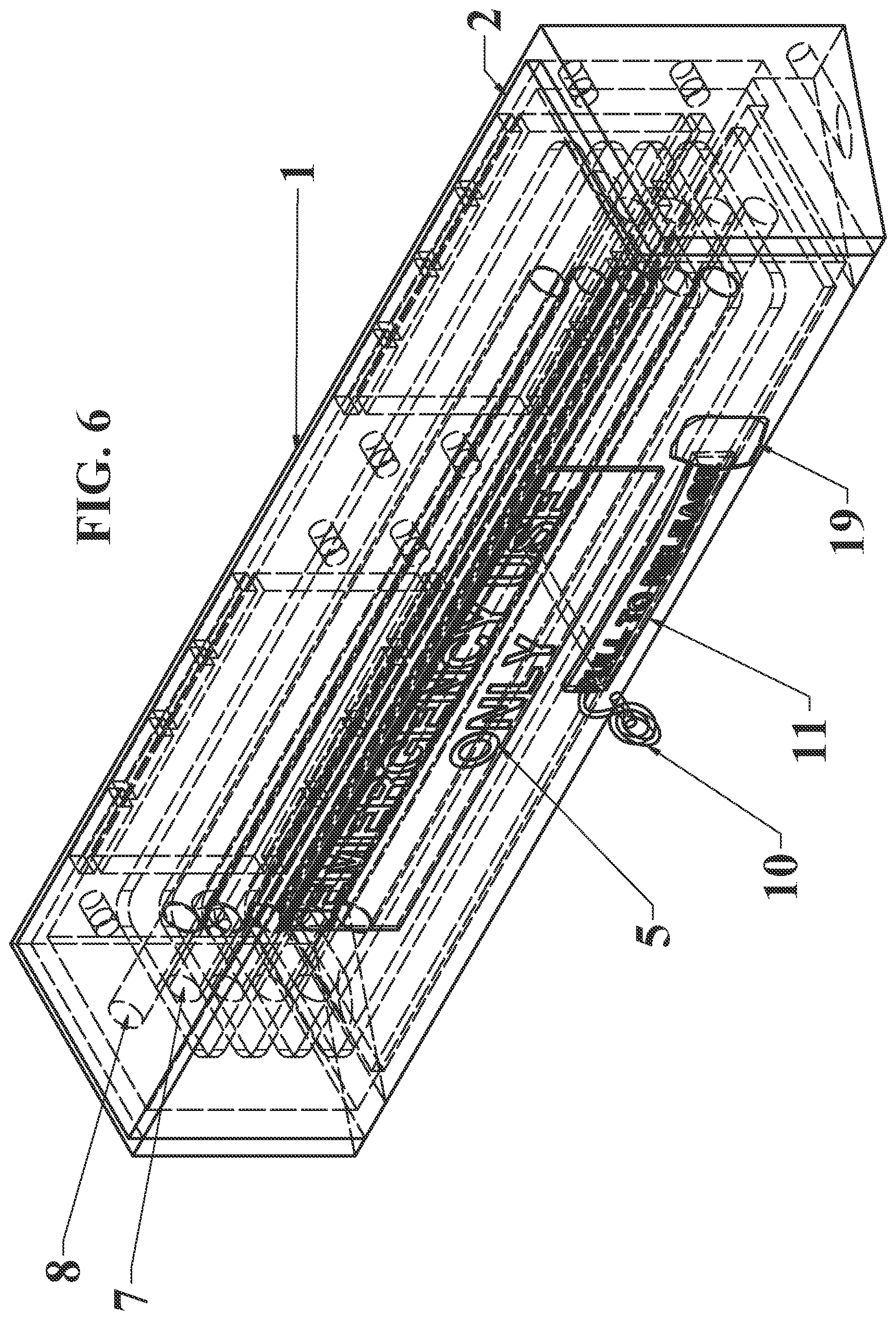 Patent US12098590 Figure 6 – Bullet-resistant entranceway curtain security device
