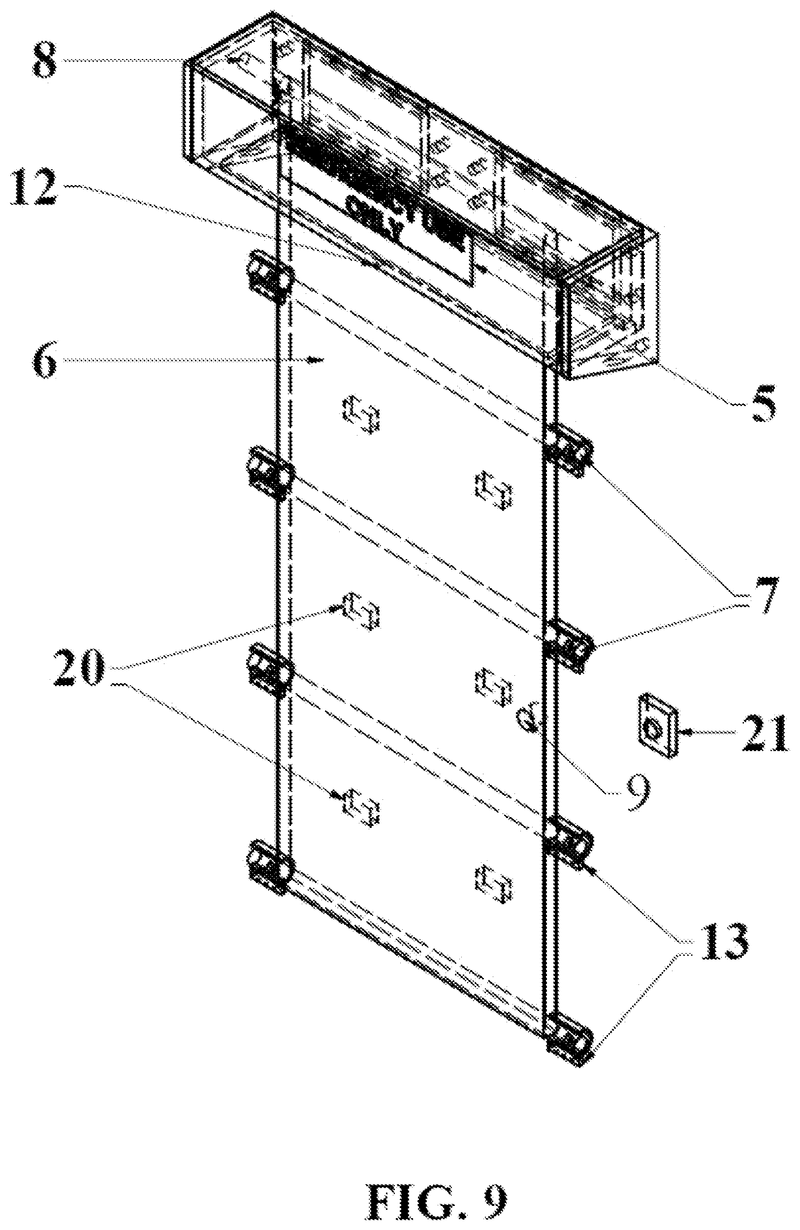 Patent US12098590 Figure 9 – Bullet-resistant entranceway curtain security device