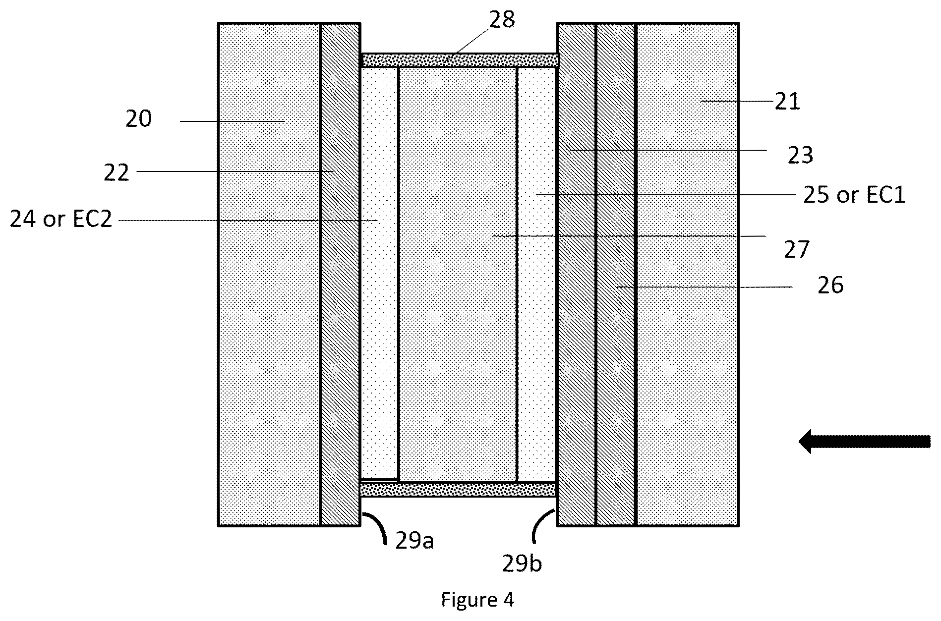 Patent US12098591 Figure 4 – Insulated glass units with variable light transmission structures