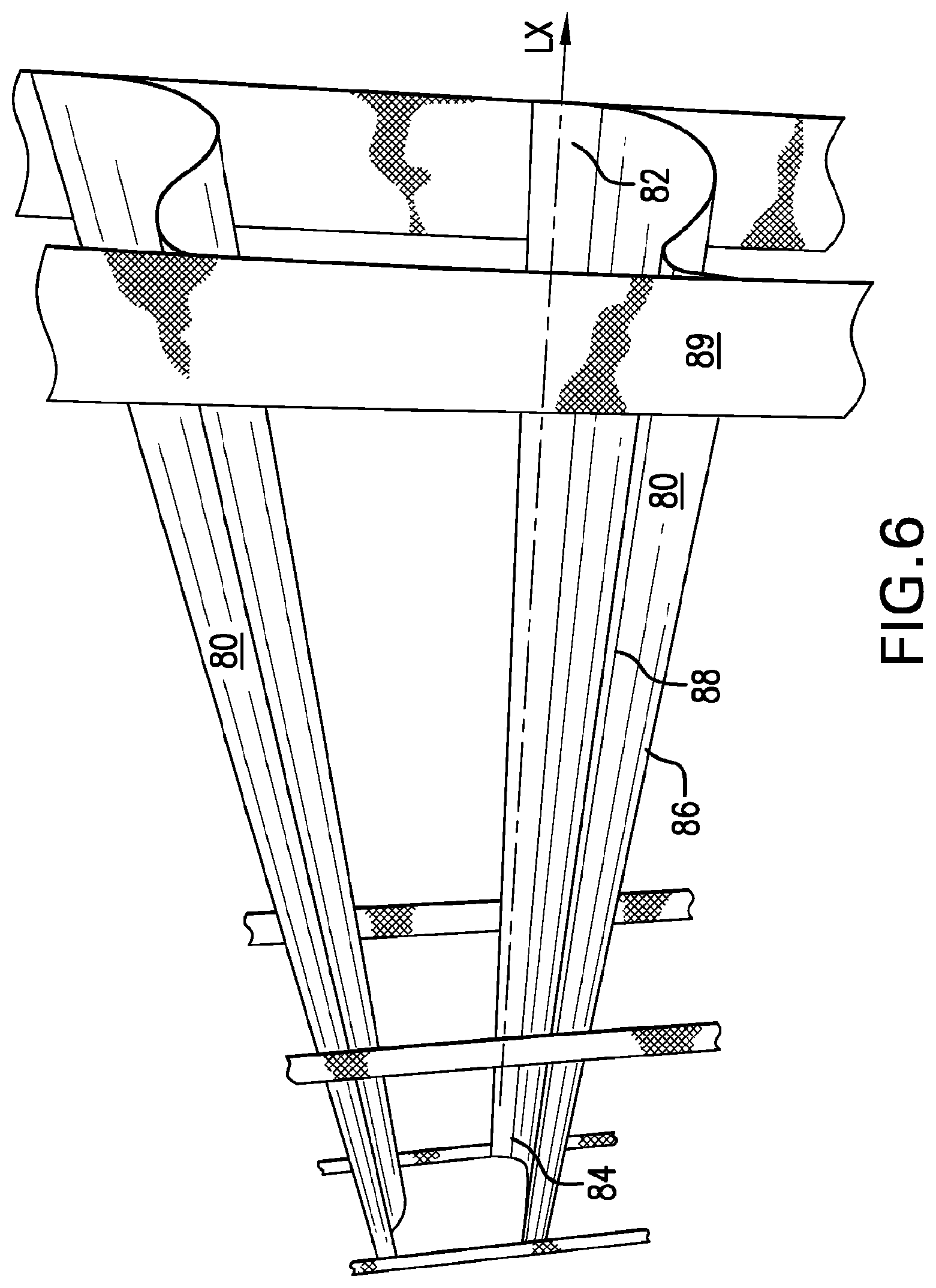 Patent US12098592 Figure 6 – Roll-up coverings for architectural openings and related methods, systems and devices