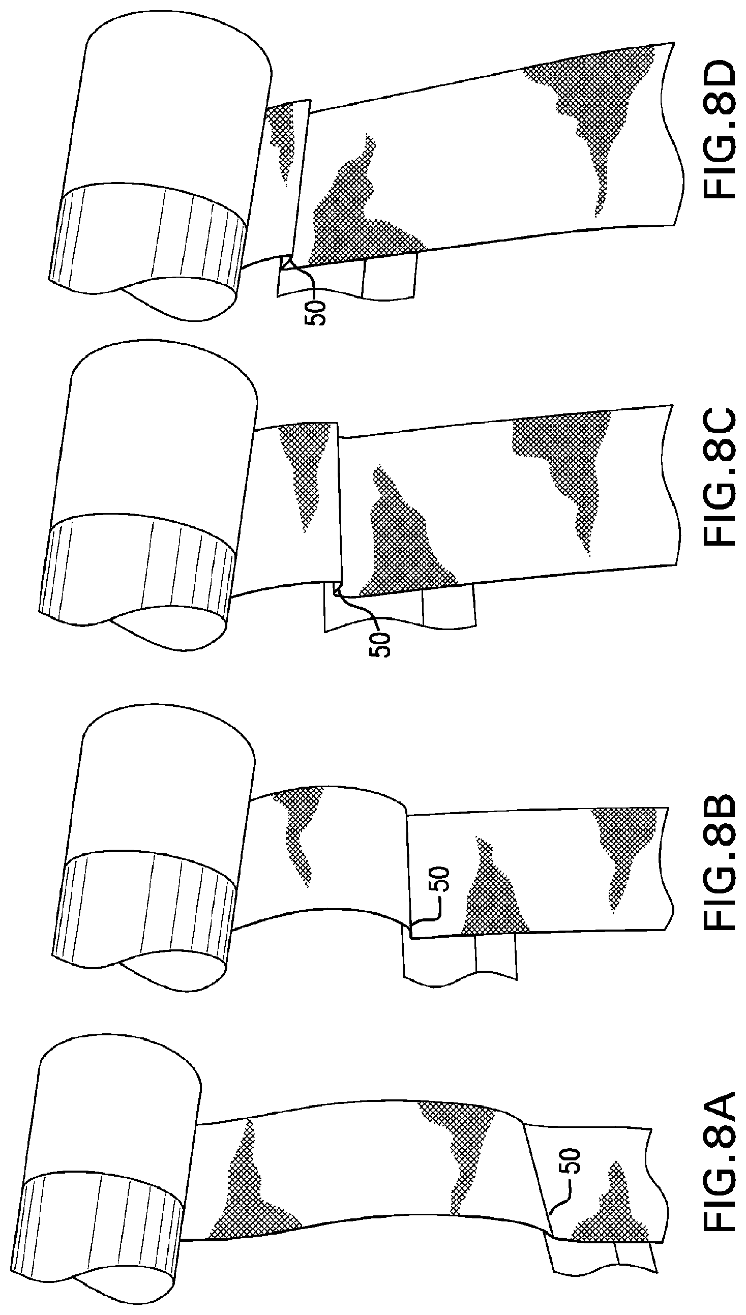 Patent US12098592 Figure 8 – Roll-up coverings for architectural openings and related methods, systems and devices