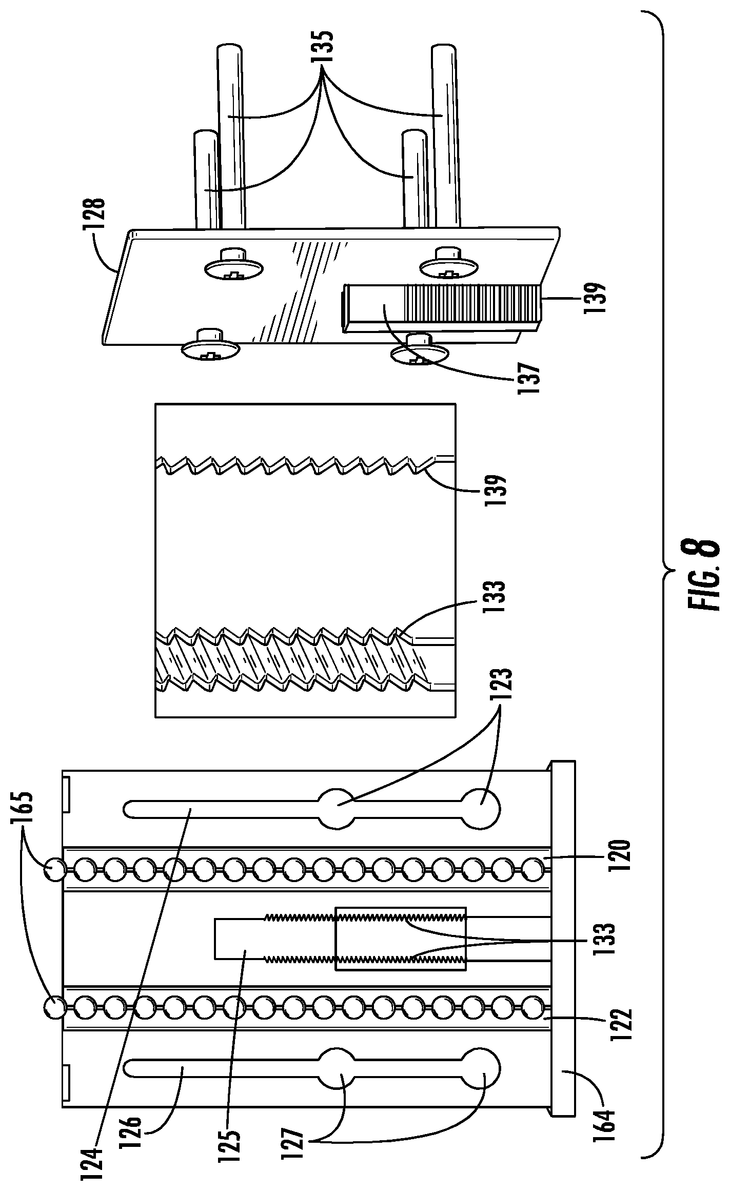 Patent US12098595 Figure 8 – Motor drive system for window covering system with continuous cord loop