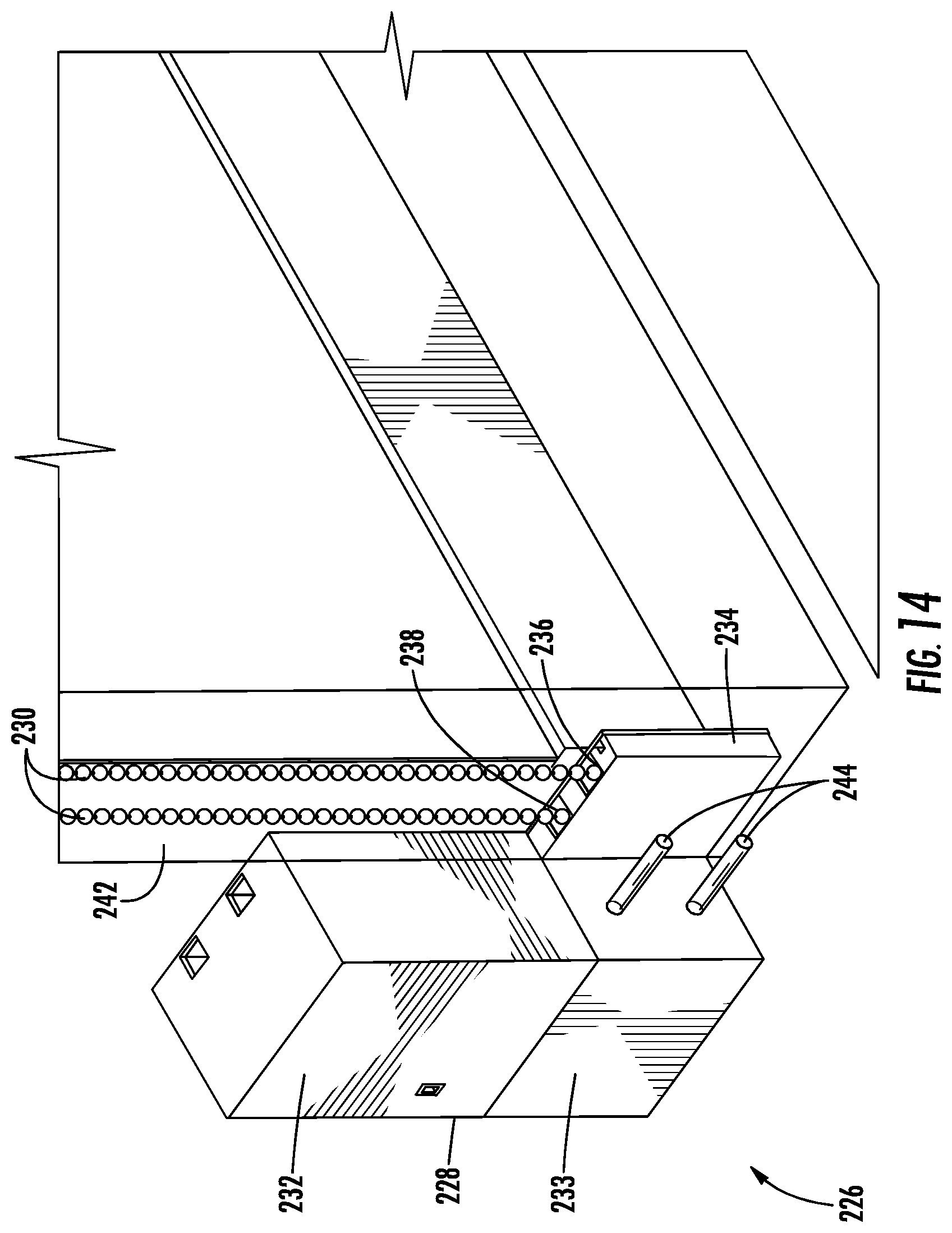 Patent US12098595 Figure 14 – Motor drive system for window covering system with continuous cord loop