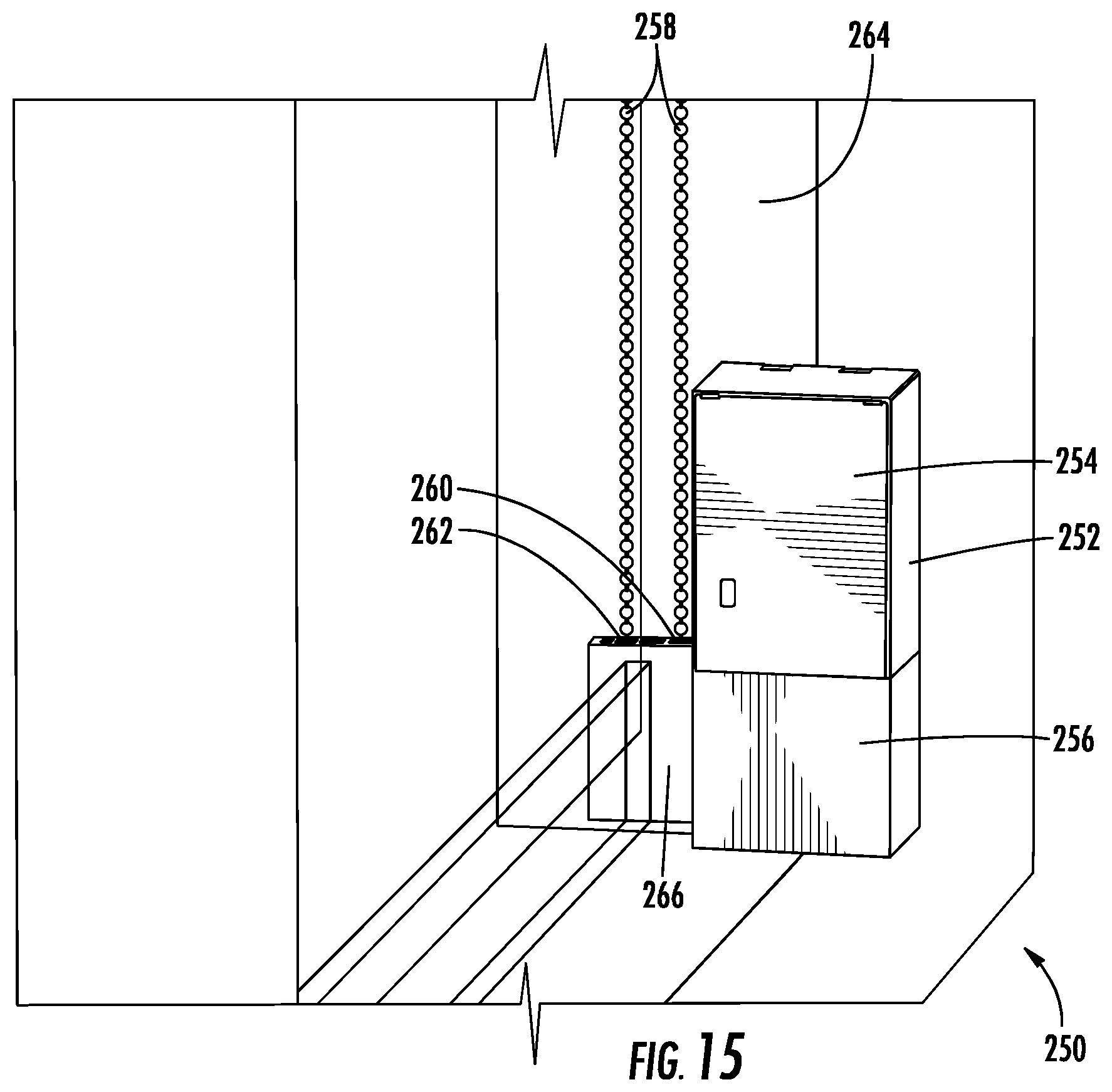 Patent US12098595 Figure 15 – Motor drive system for window covering system with continuous cord loop