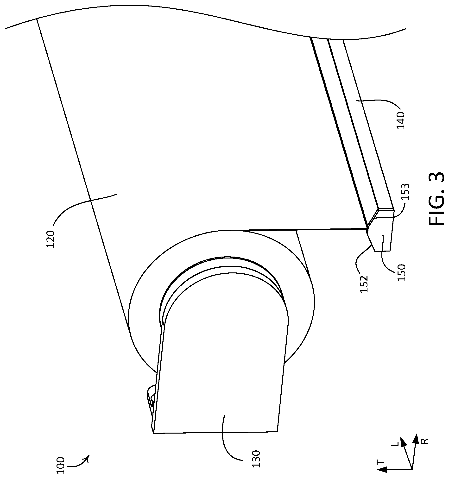Patent US12098596 Figure 4 – Window treatment hembar