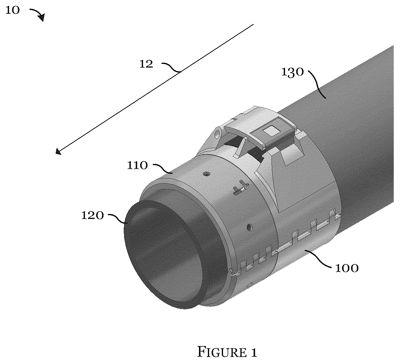 Patent US12098598 Figure 1 – Cable protector clamp assembly