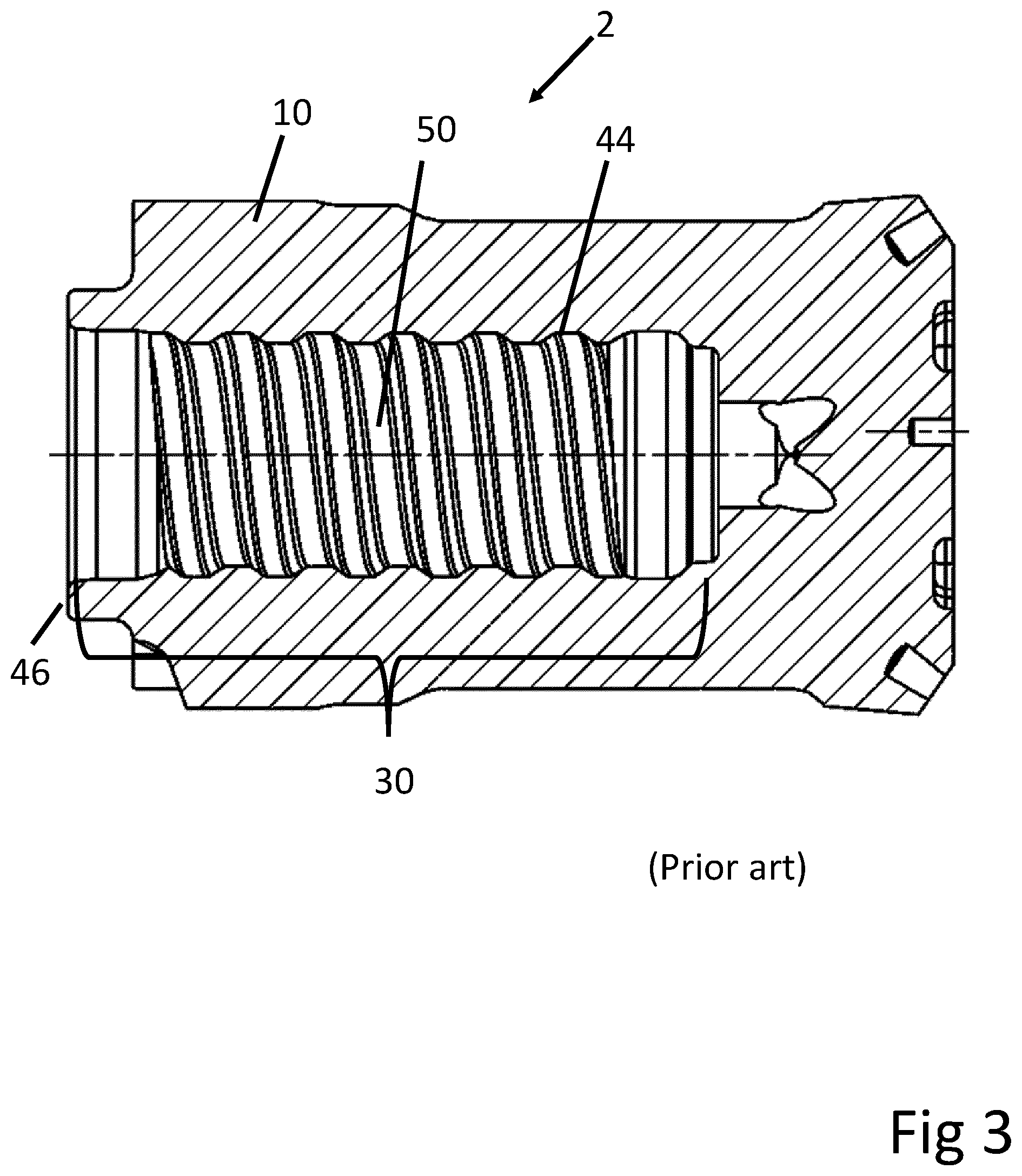 Patent US12098599 Figure 3 – Shoulder protected drilling assembly