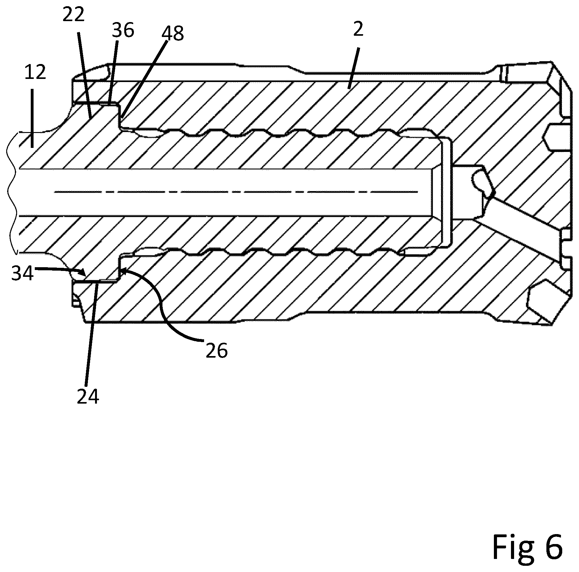 Patent US12098599 Figure 6 – Shoulder protected drilling assembly