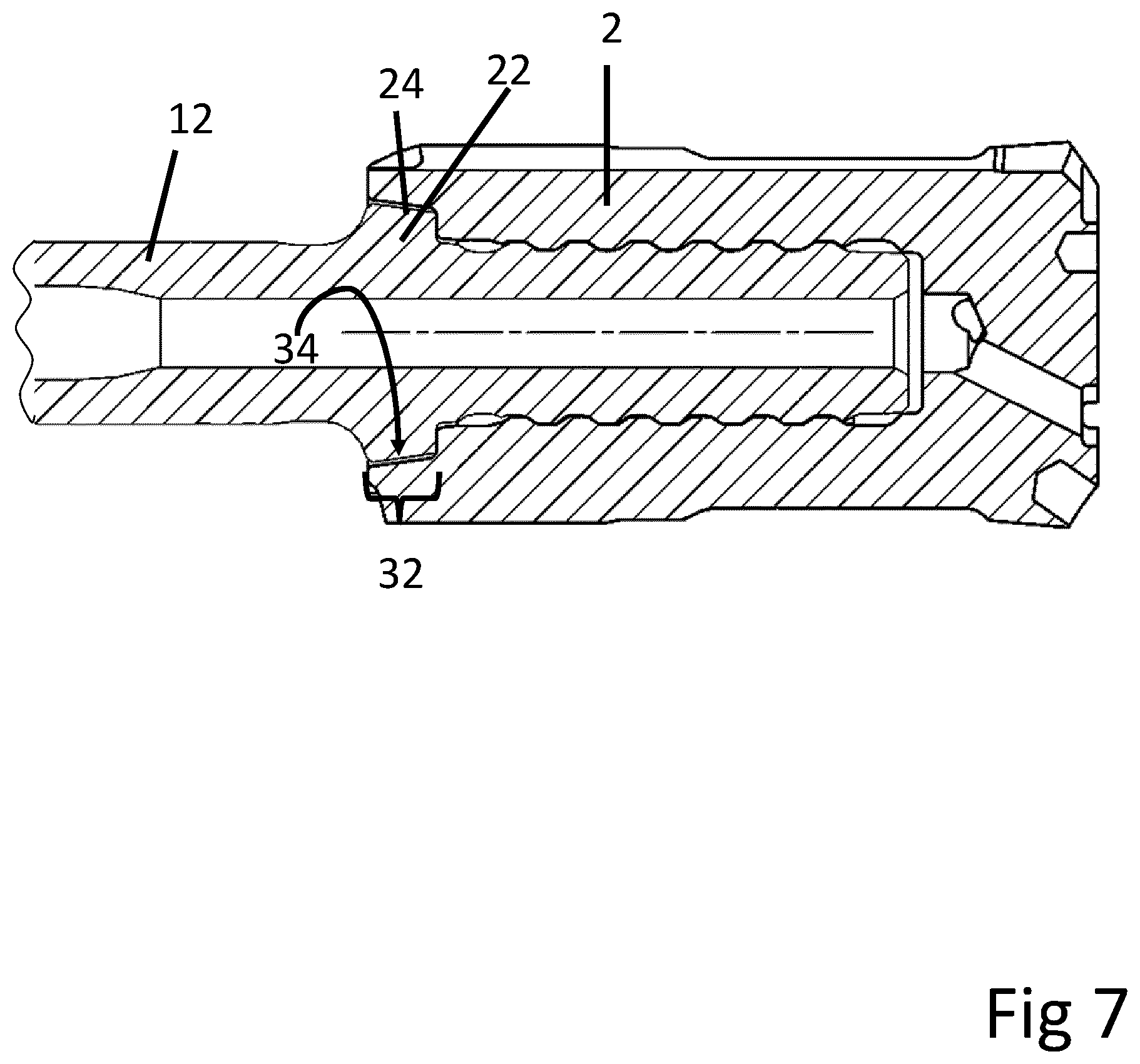 Patent US12098599 Figure 7 – Shoulder protected drilling assembly