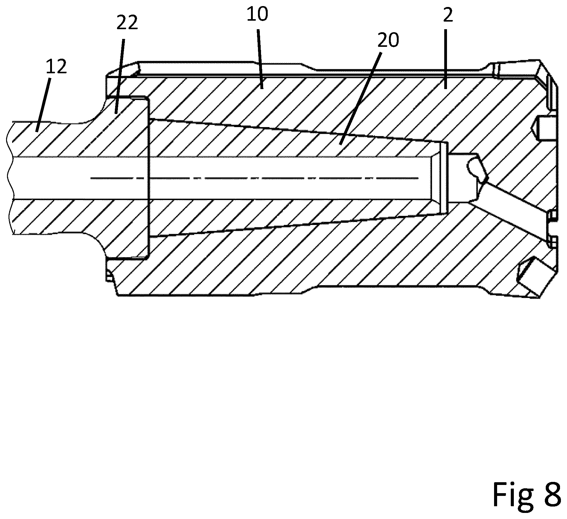 Patent US12098599 Figure 8 – Shoulder protected drilling assembly