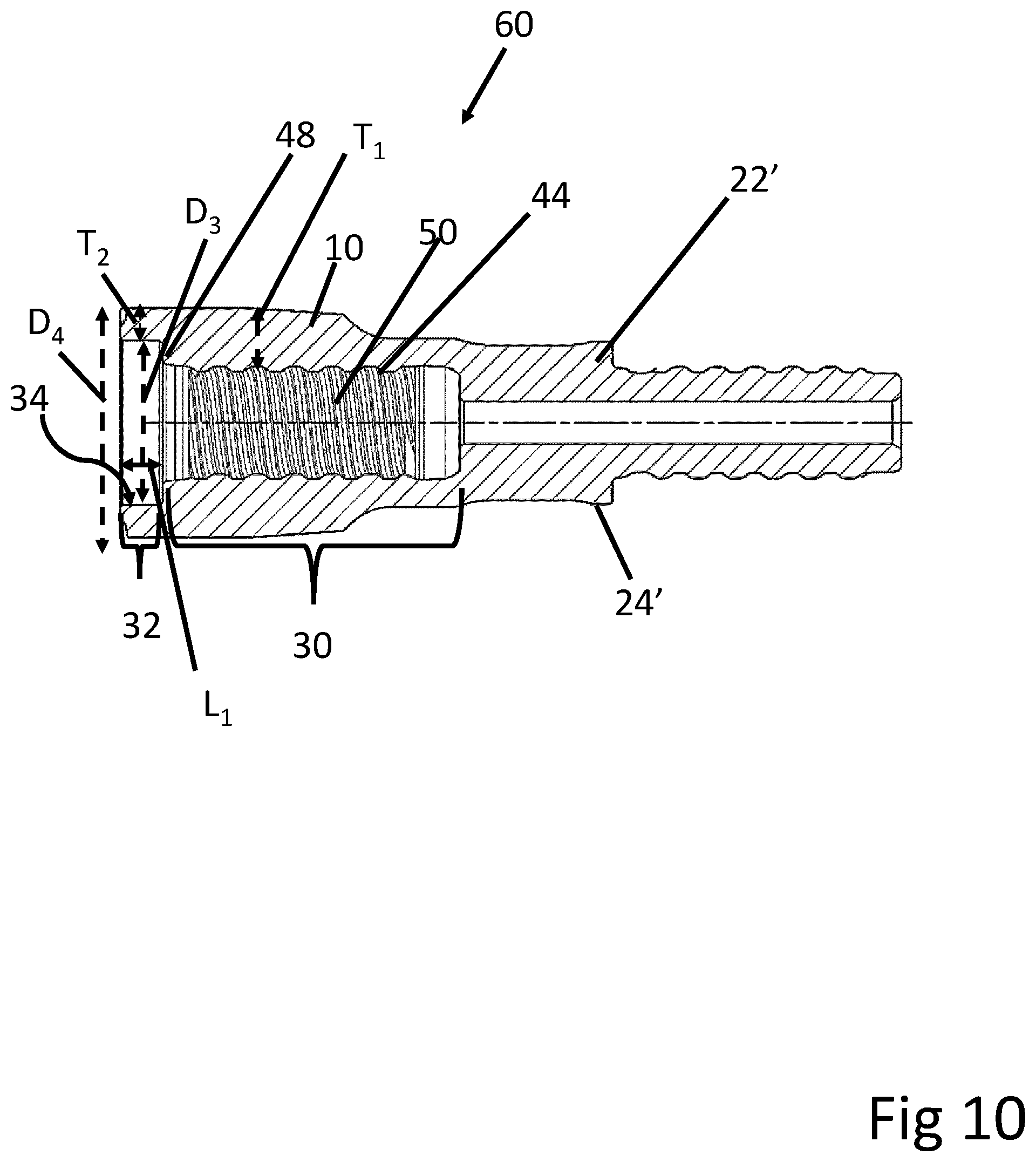 Patent US12098599 Figure 10 – Shoulder protected drilling assembly